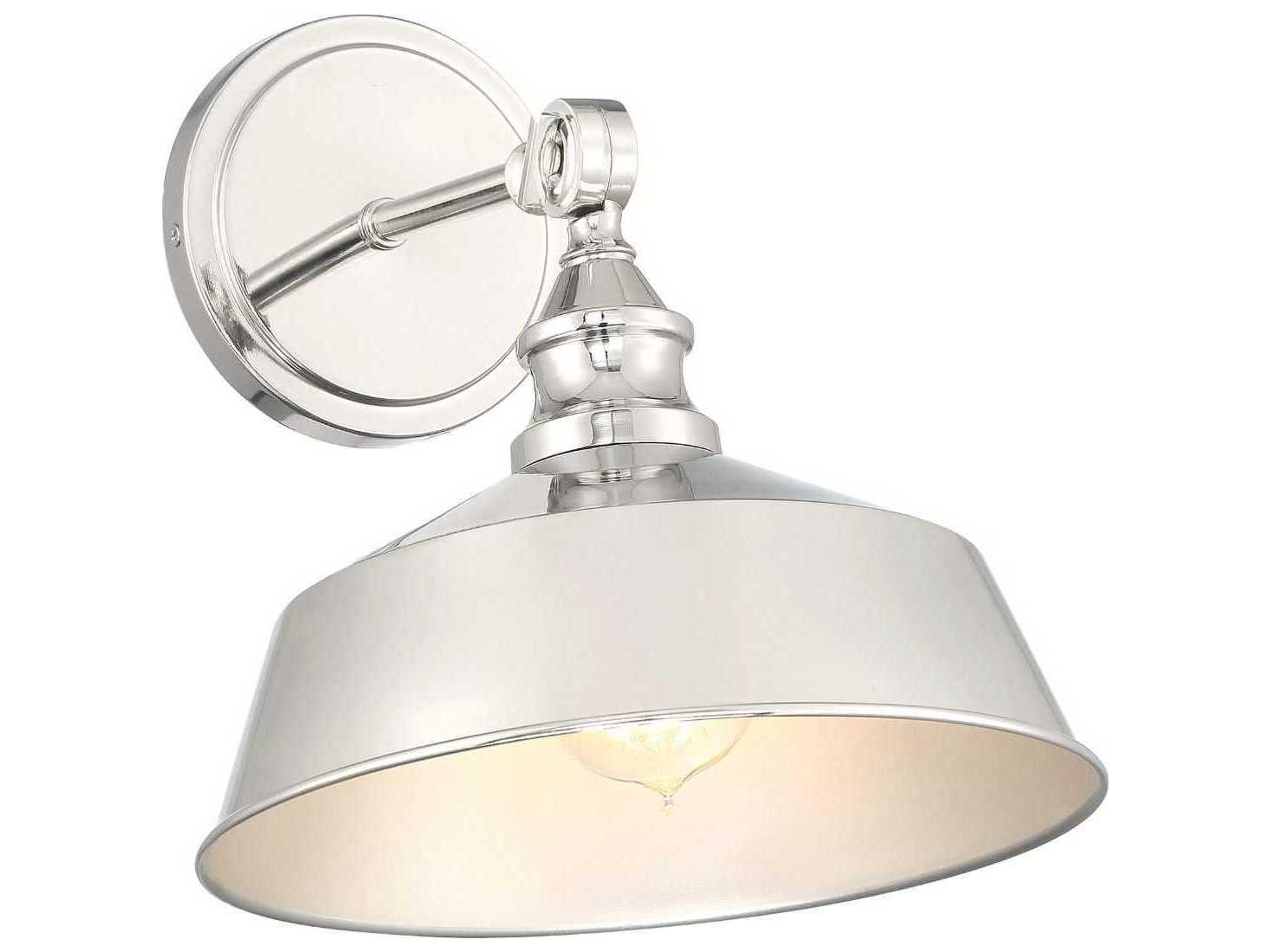 Meridian 1-Light Polished Nickel Wall Sconce