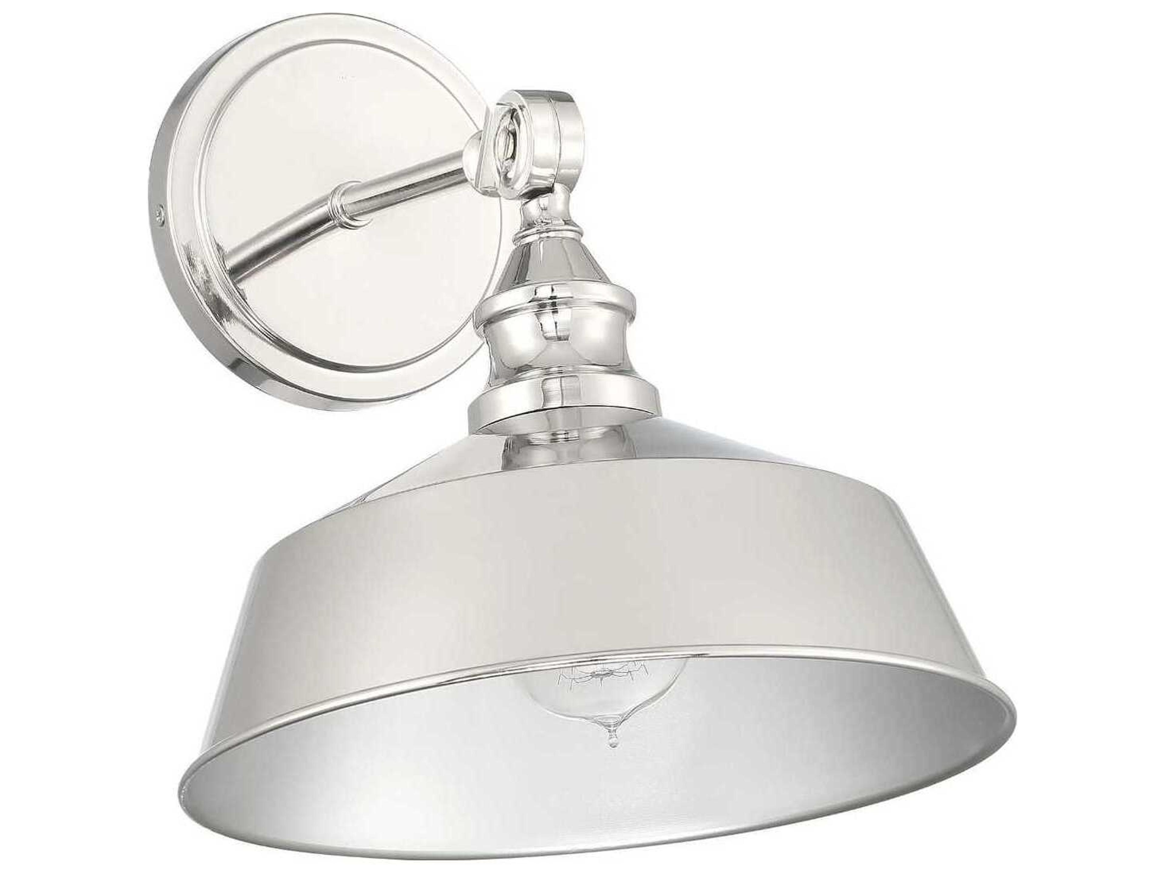 Savoy House Meridian 1-Light Polished Nickel Wall Sconce