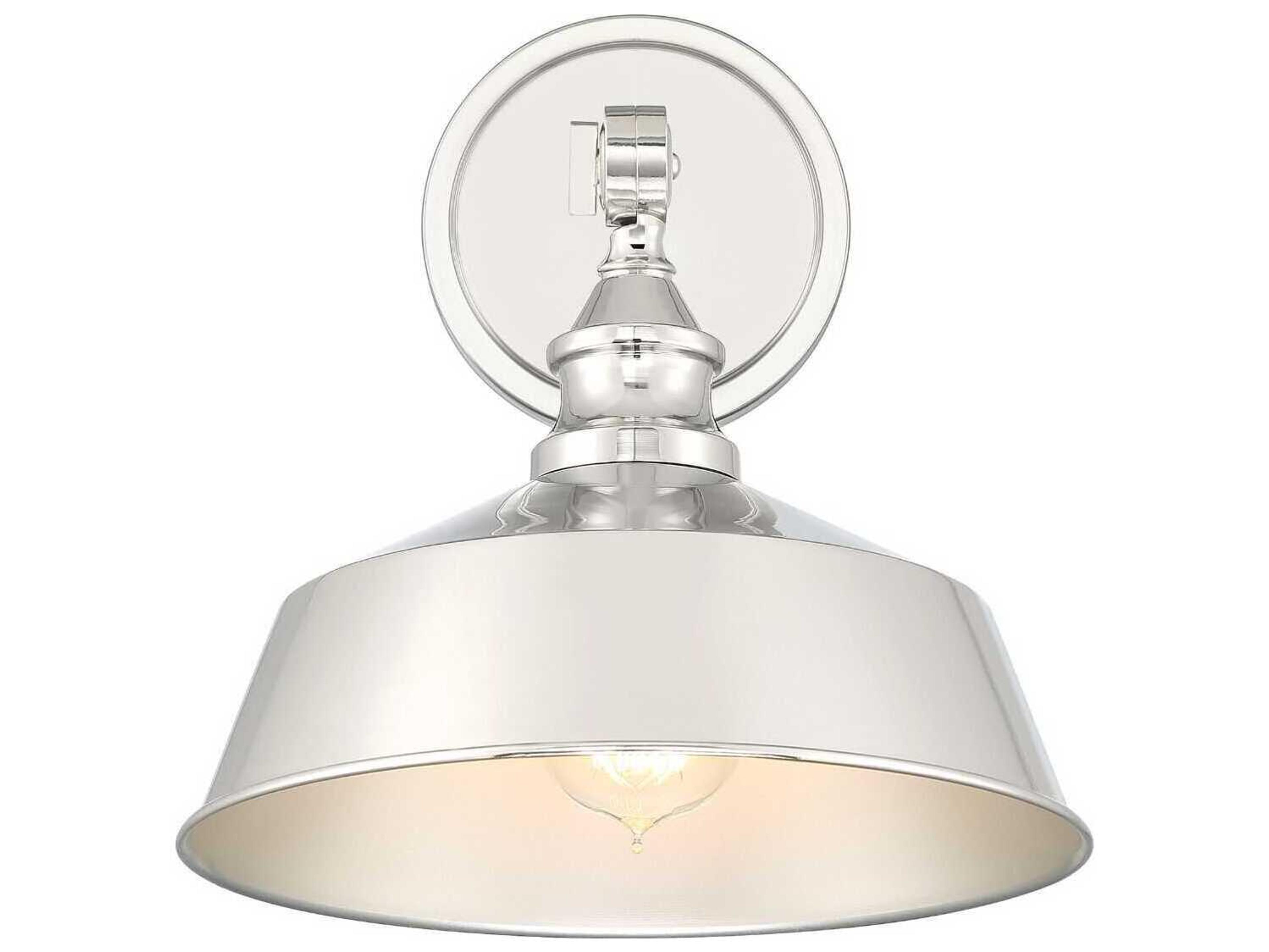 Savoy House Meridian 1-Light Polished Nickel Wall Sconce