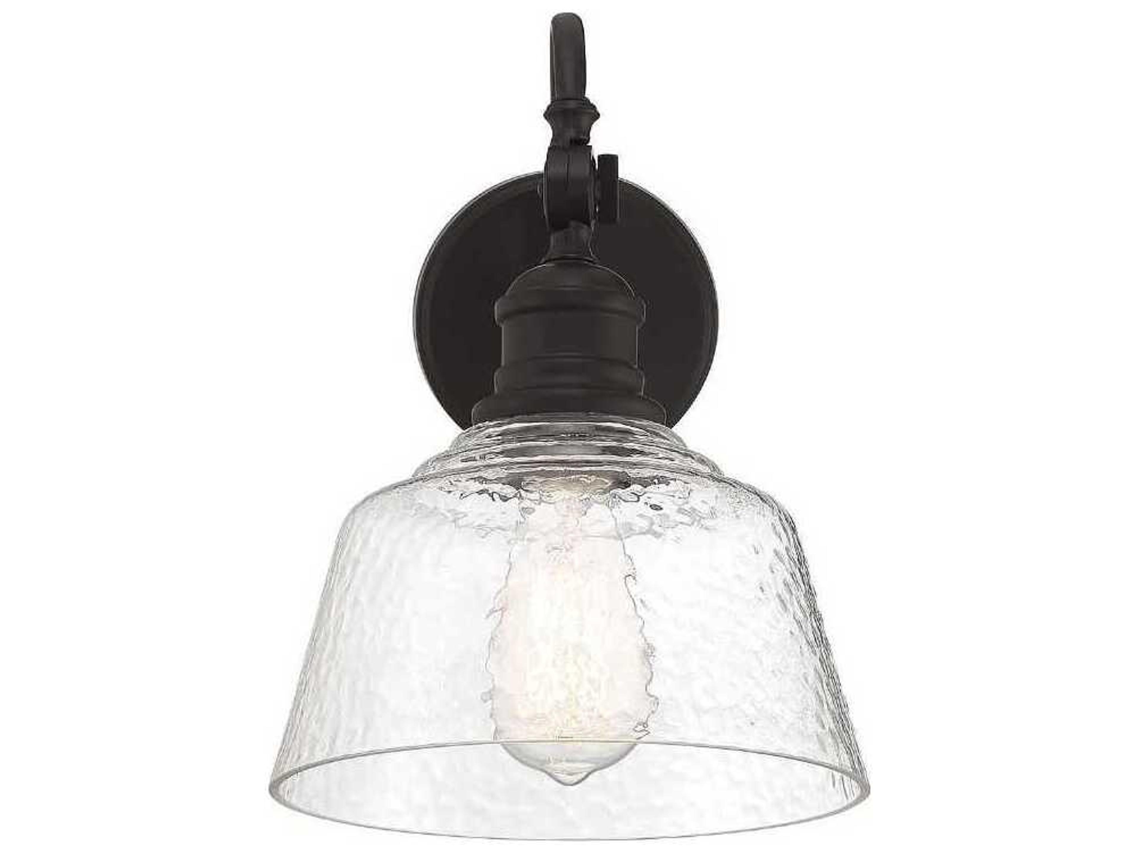 Savoy House Meridian 1-Light Oil Rubbed Bronze Glass Wall Sconce