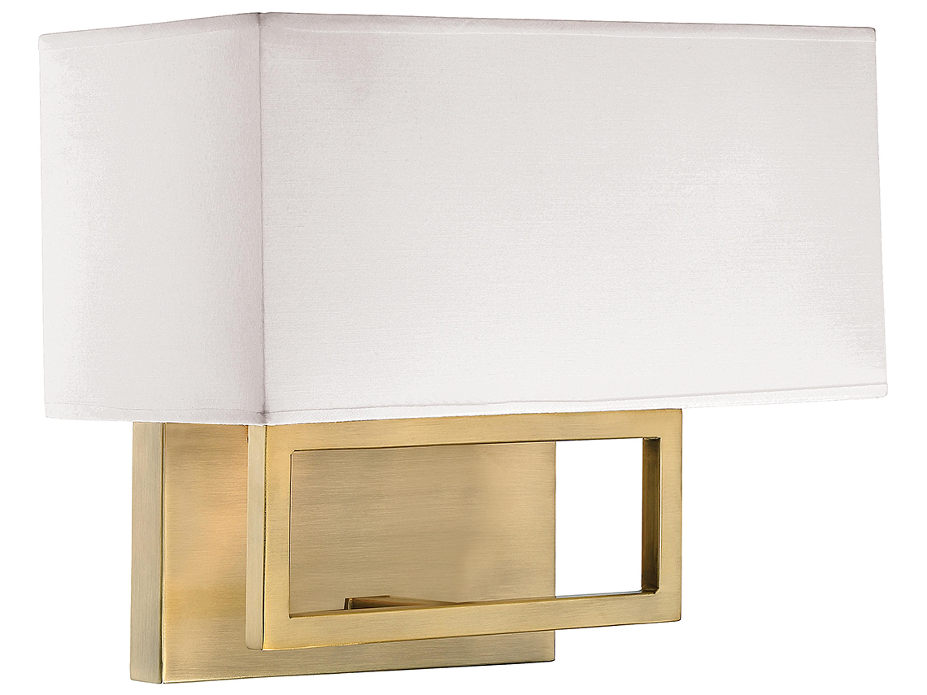 Meridian 2-Light Natural Brass Wall Sconce