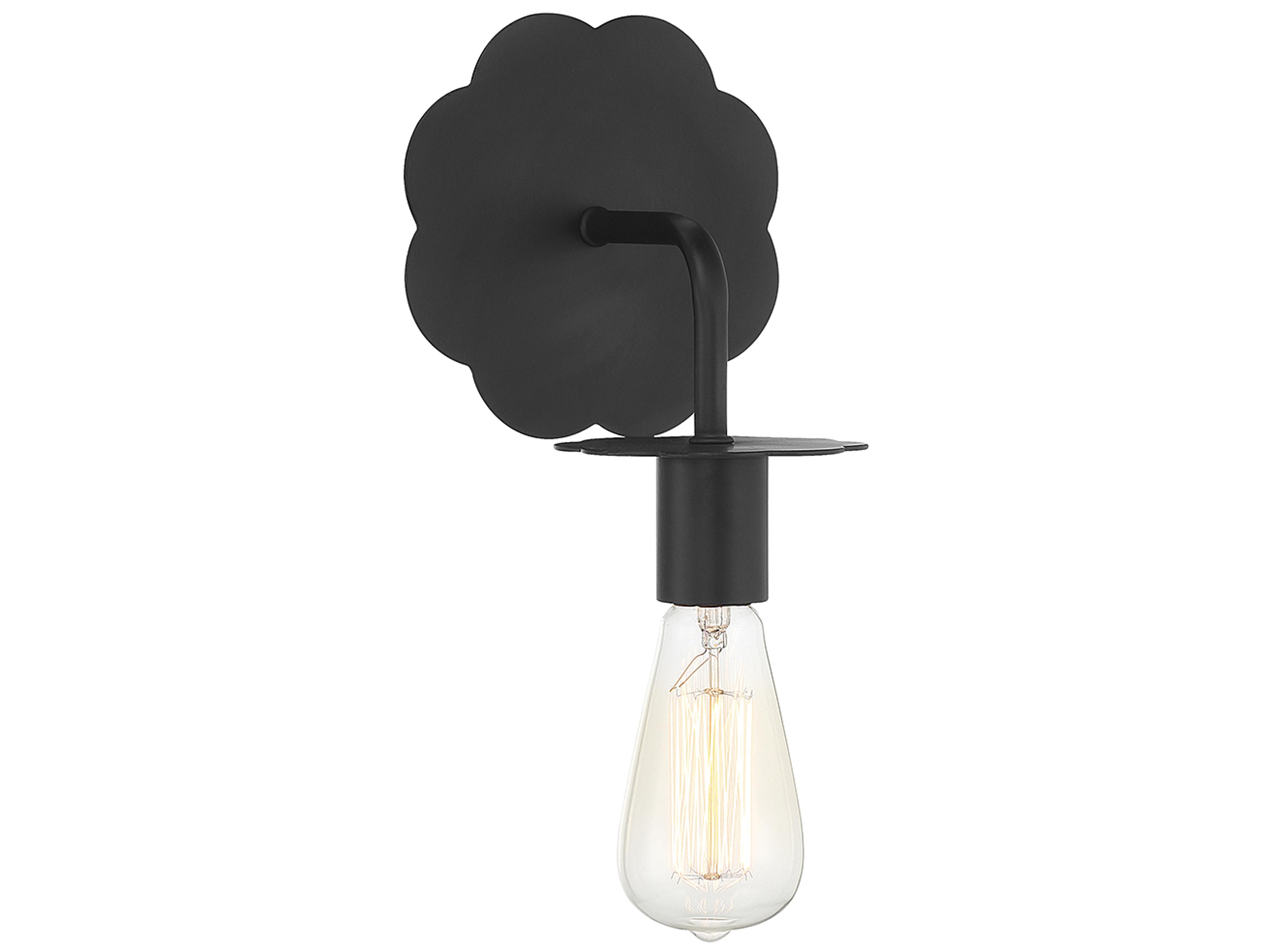 Meridian 1-Light Matte Black Wall Sconce