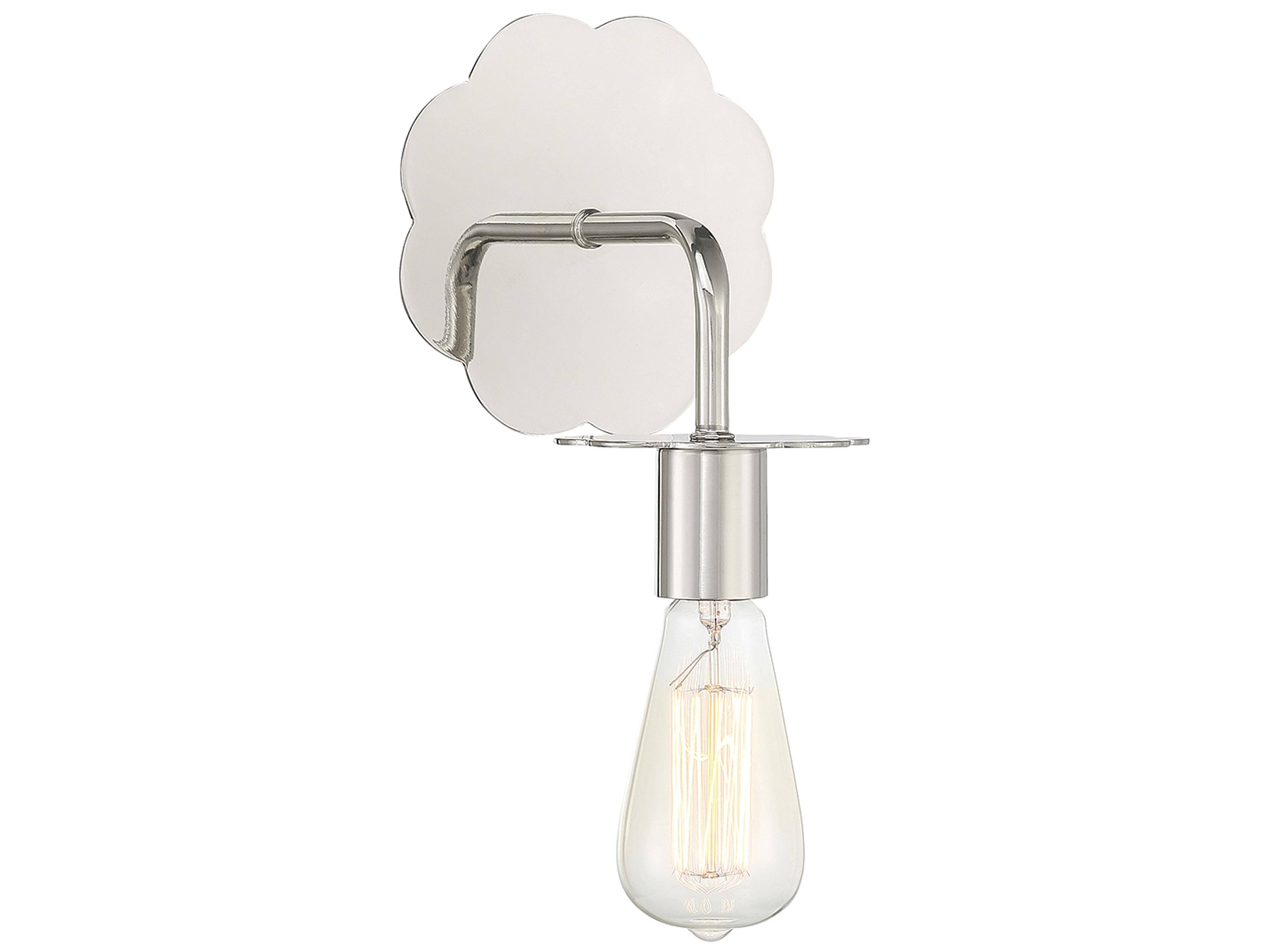 Meridian 1-Light Polished Nickel Wall Sconce