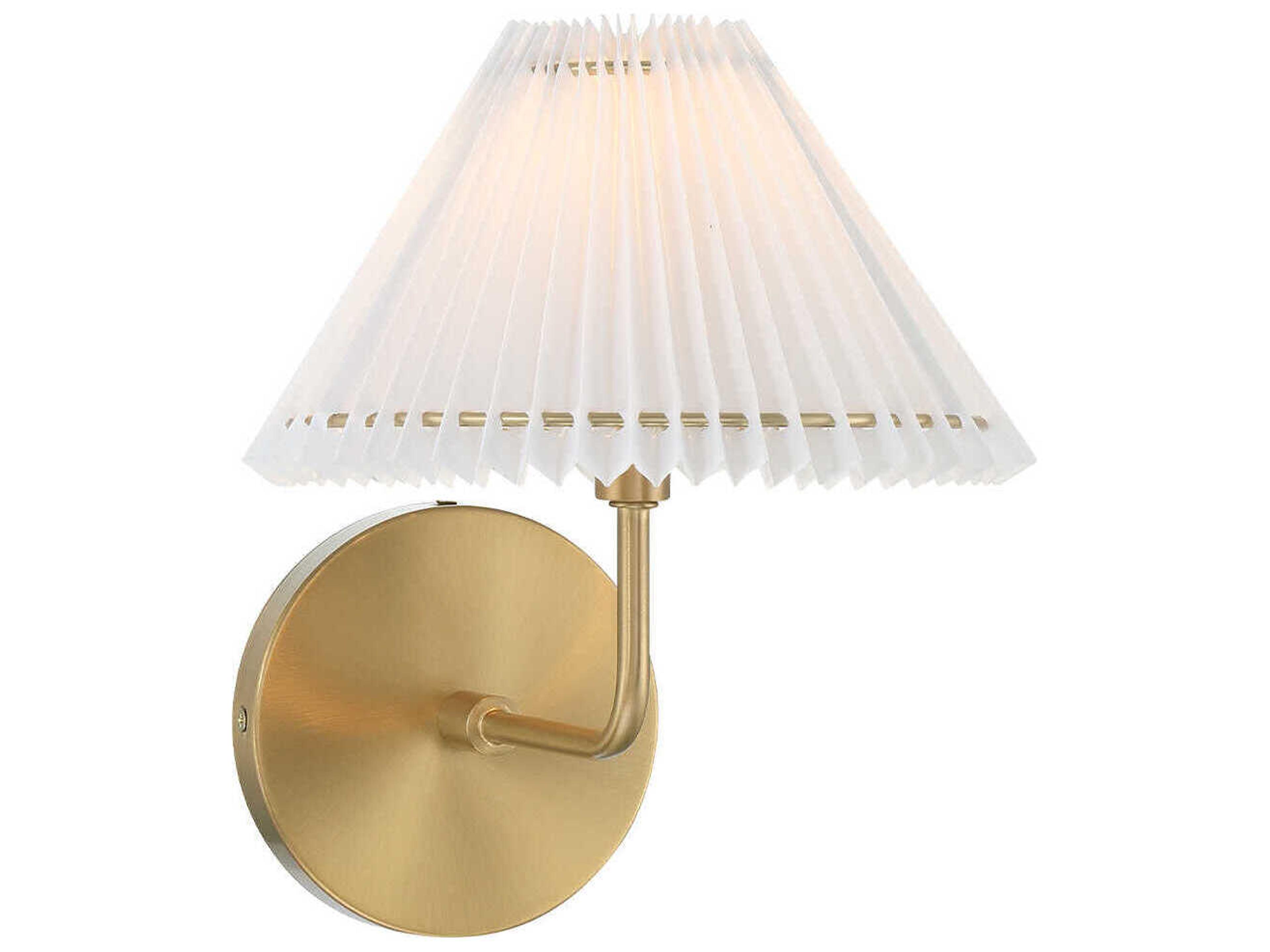 Meridian 1-Light Natural Brass Wall Sconce