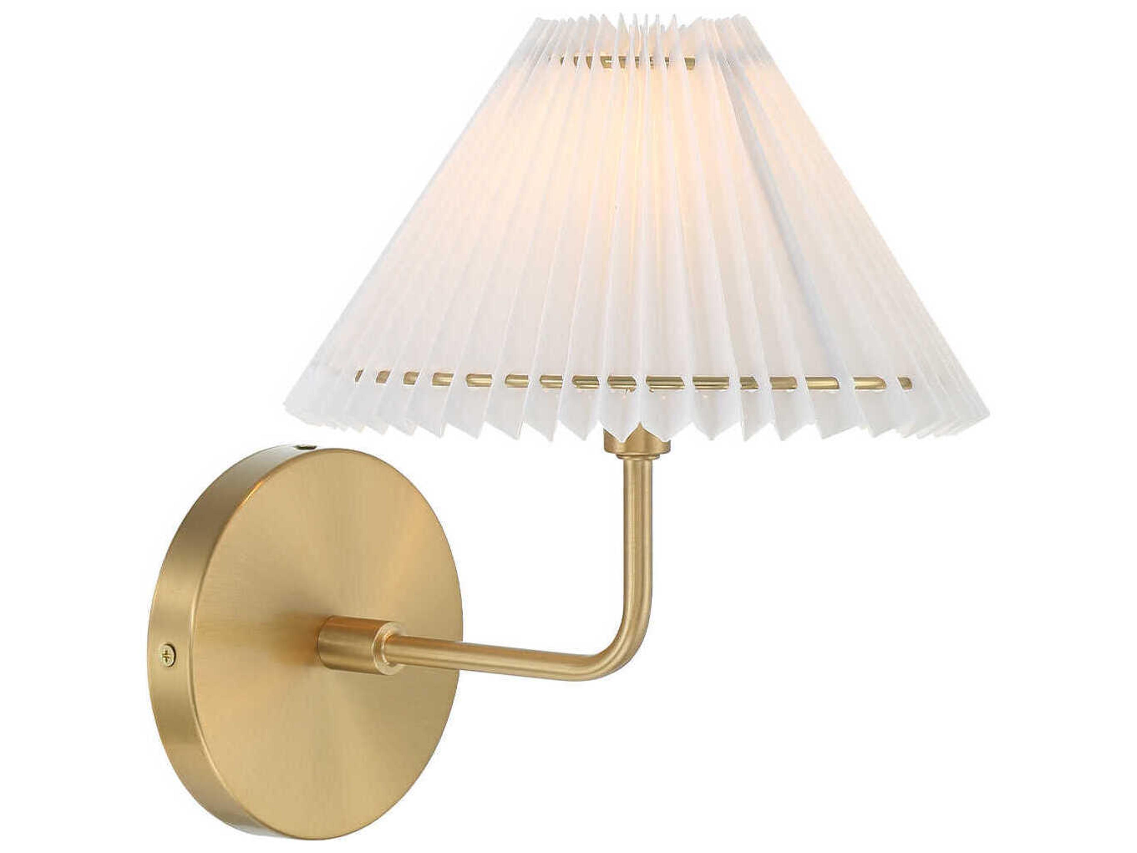 Savoy House Meridian 1-Light Natural Brass Wall Sconce