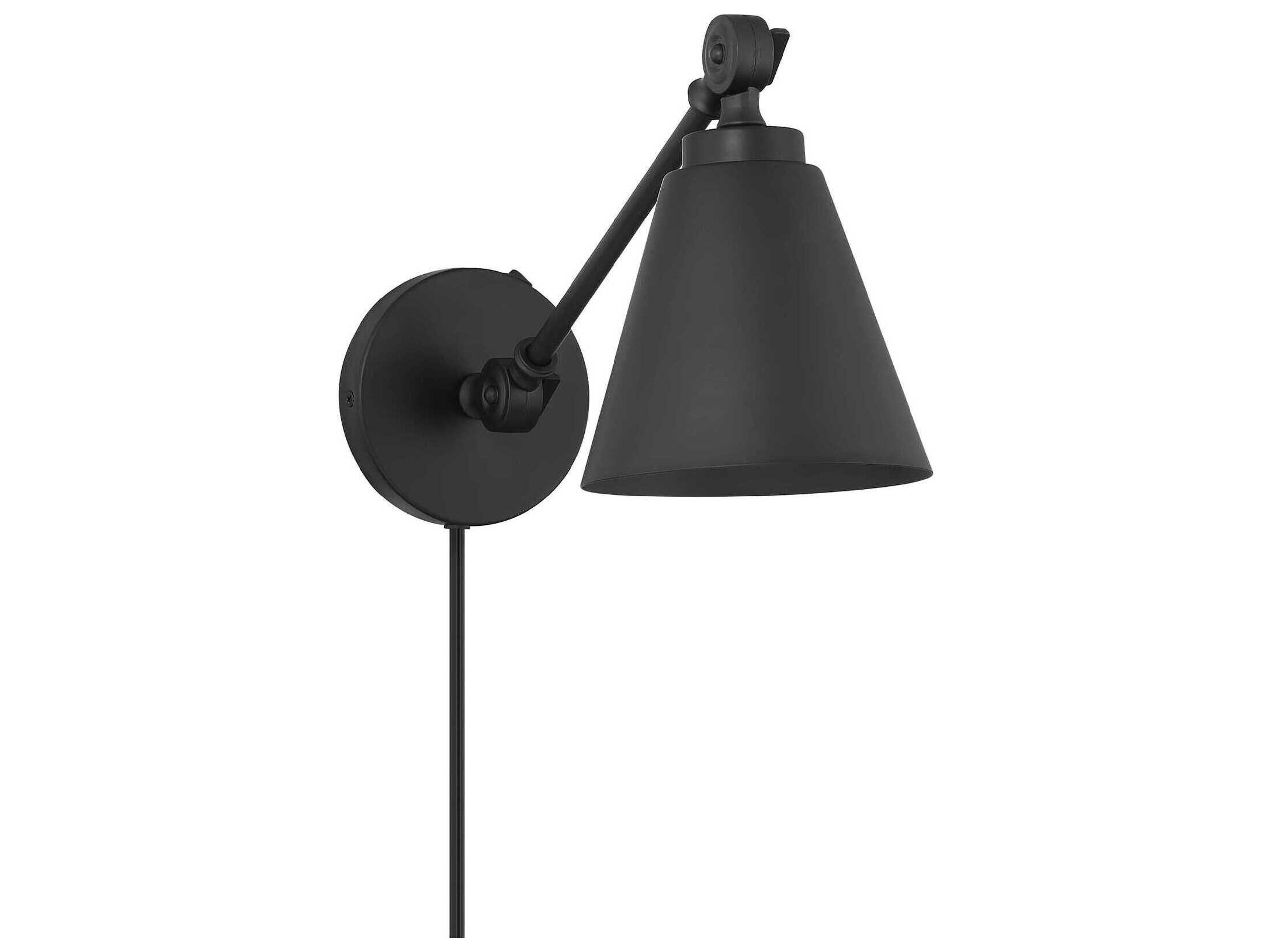 Savoy House Meridian 2-Light Matte Black Swing Wall Sconce