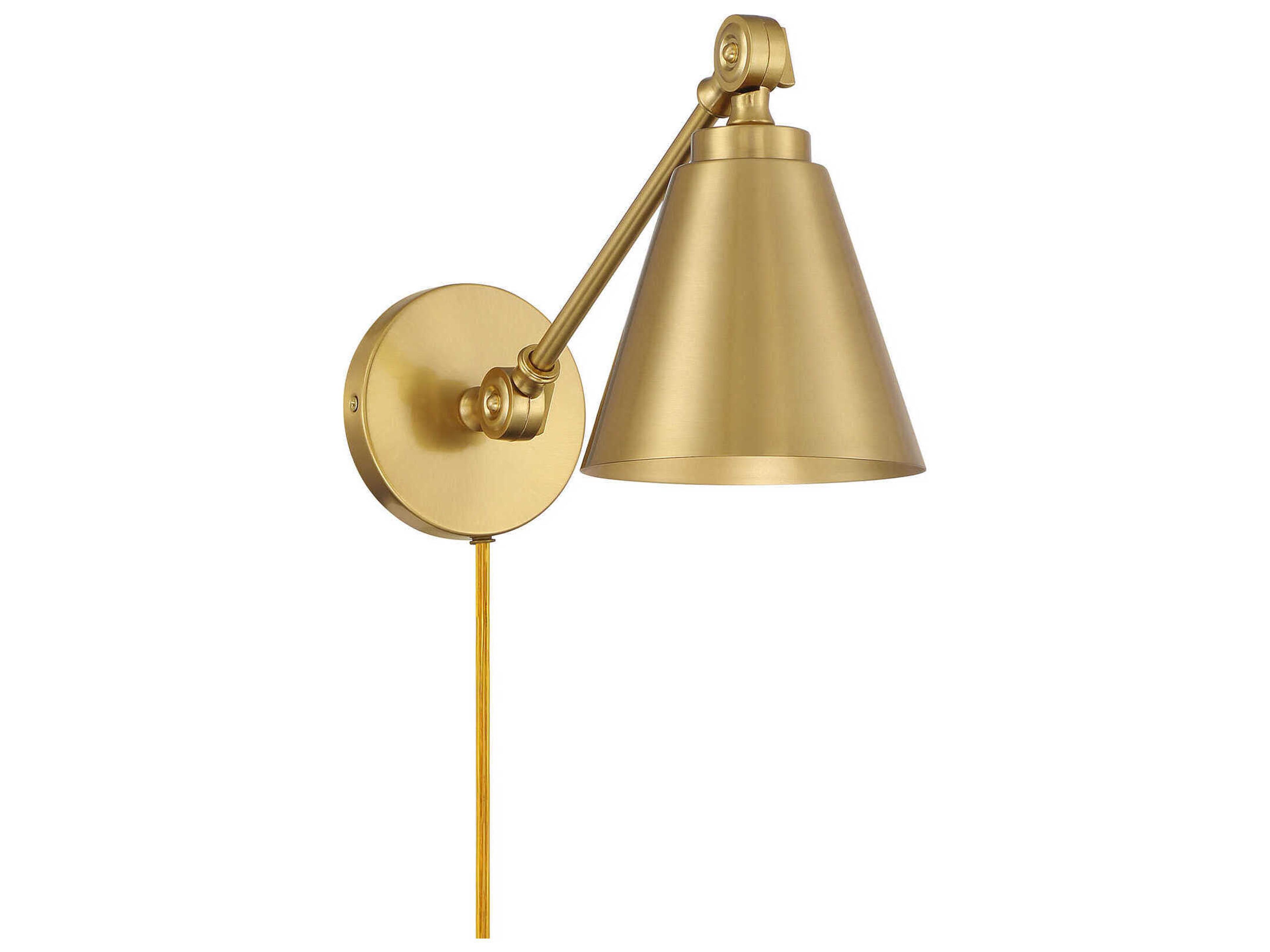 Savoy House Meridian 2-Light Natural Brass Swing Wall Sconce