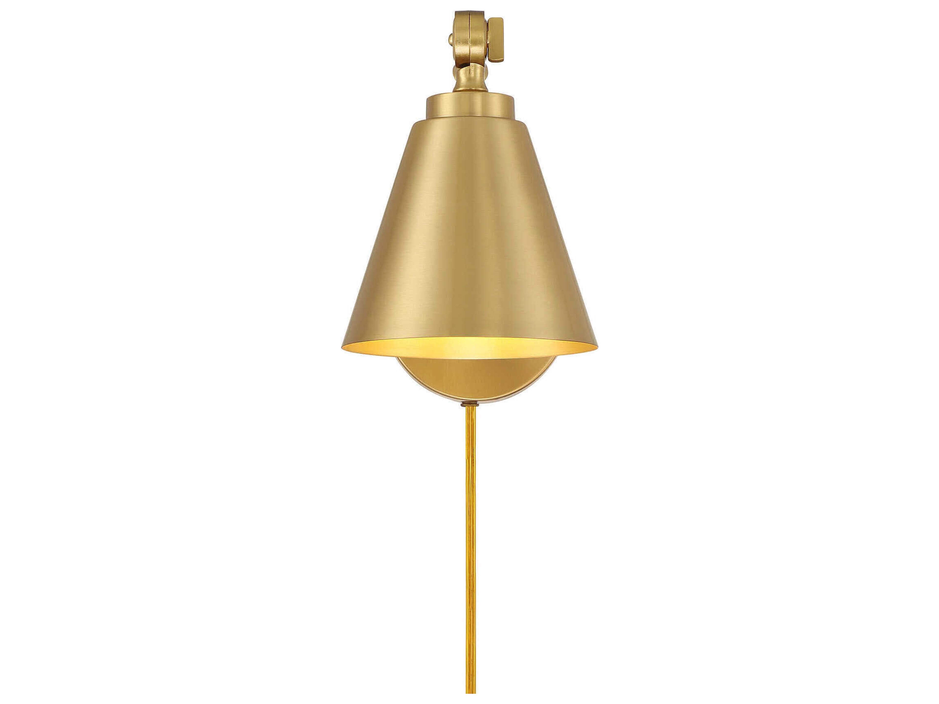 Savoy House Meridian 2-Light Natural Brass Swing Wall Sconce