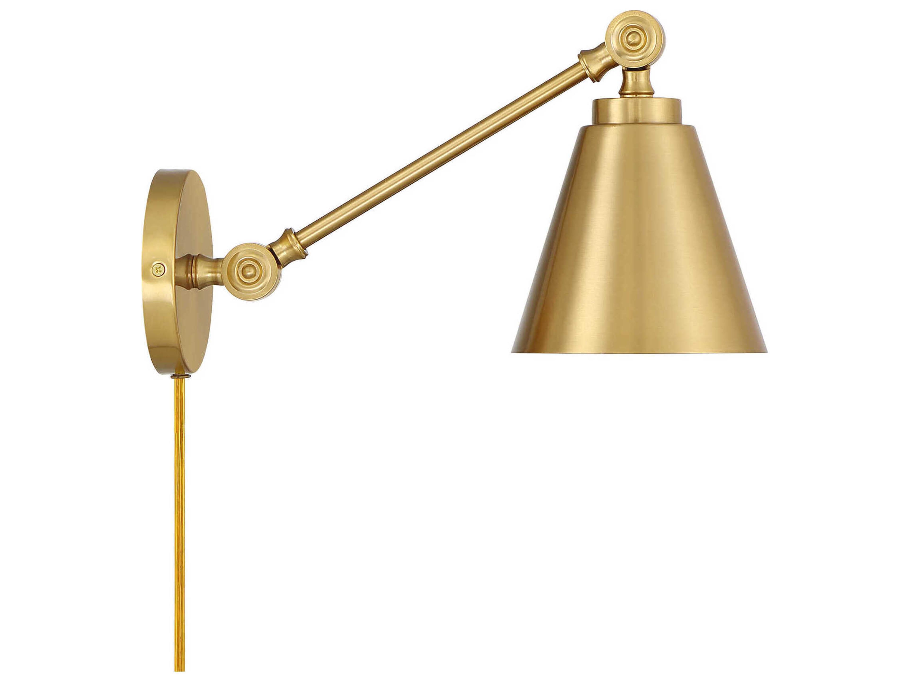 Savoy House Meridian 2-Light Natural Brass Swing Wall Sconce
