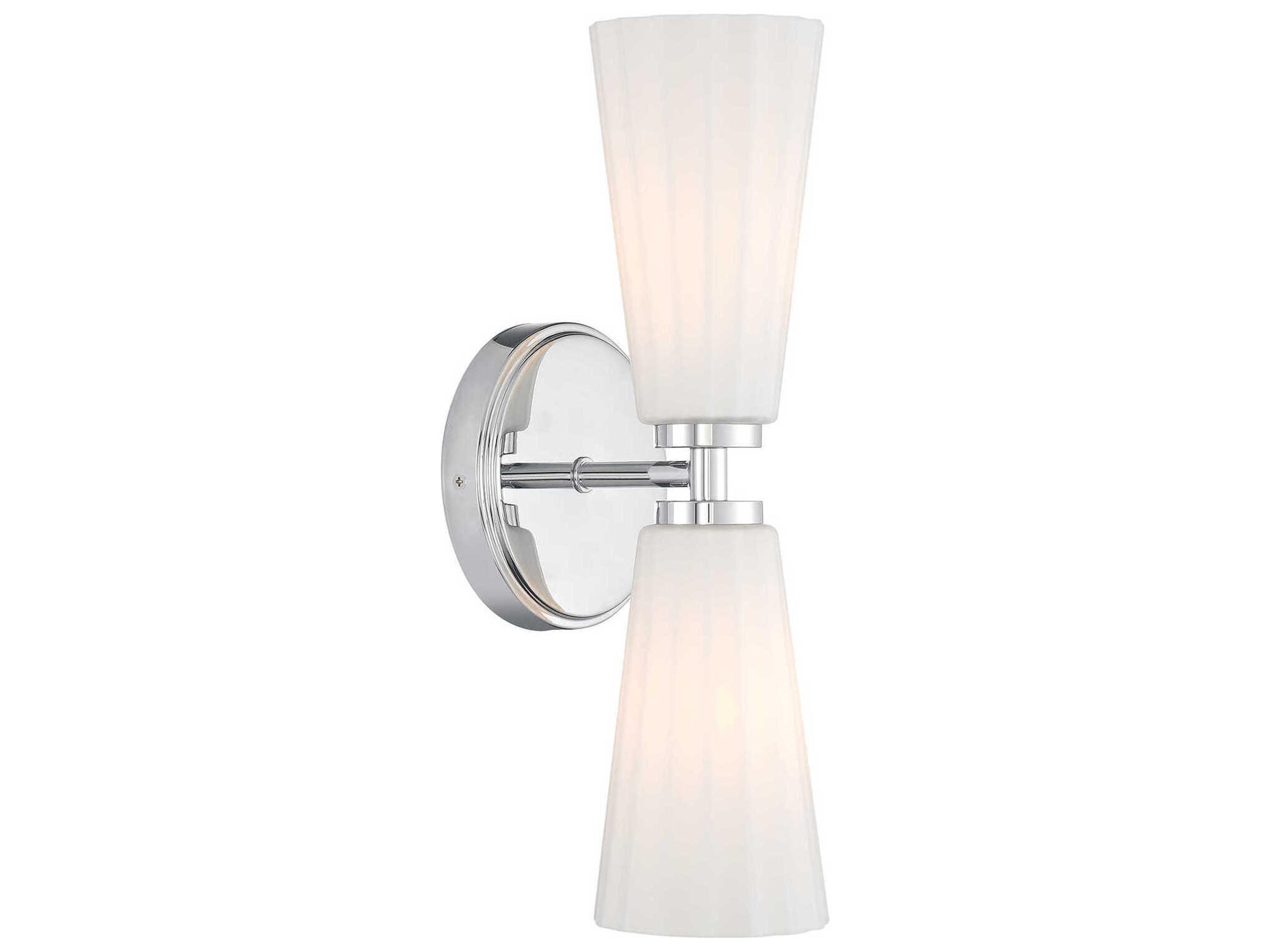 Meridian 2-Light Chrome Wall Sconce