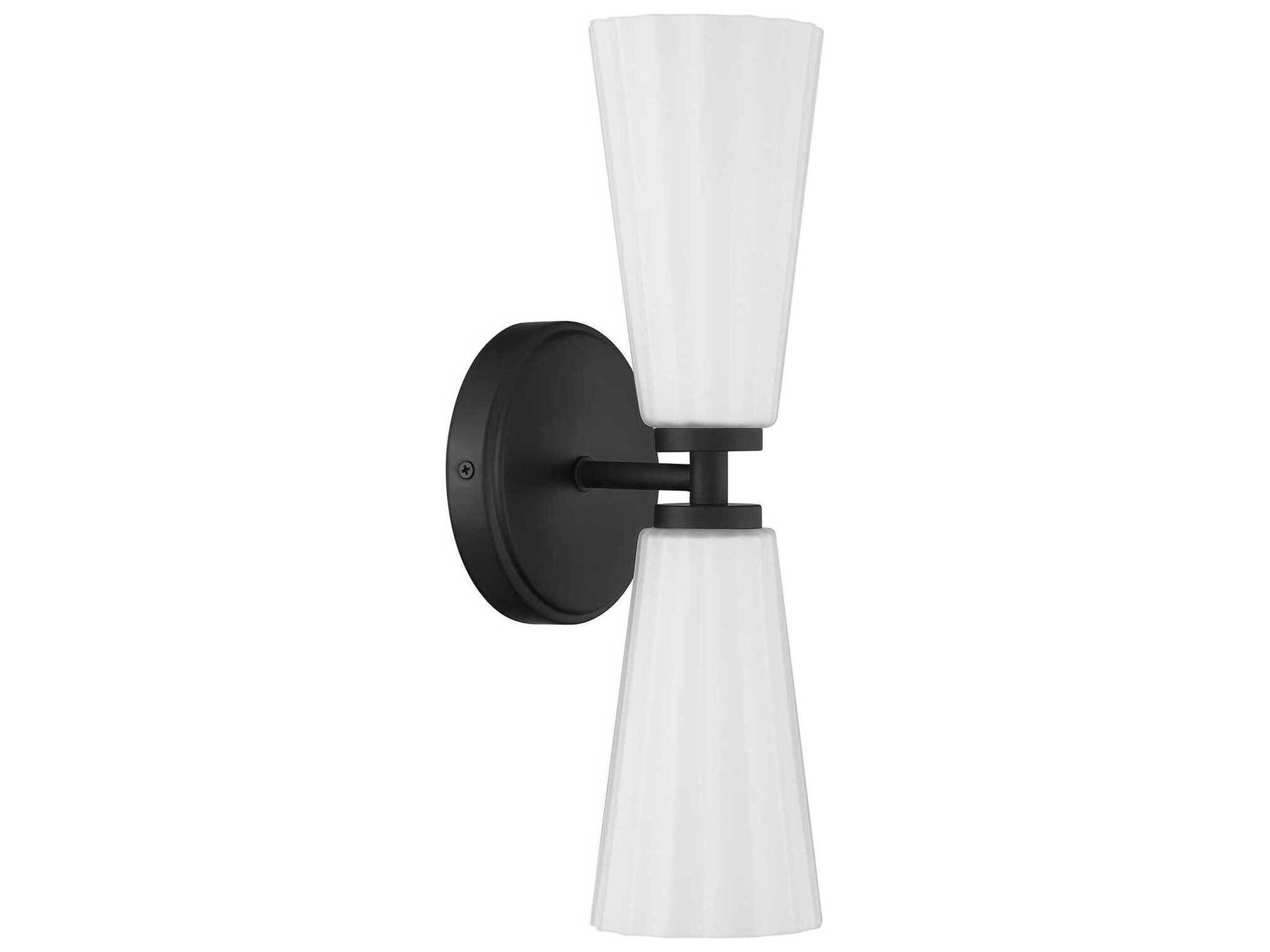 Savoy House Meridian 2-Light Matte Black Wall Sconce