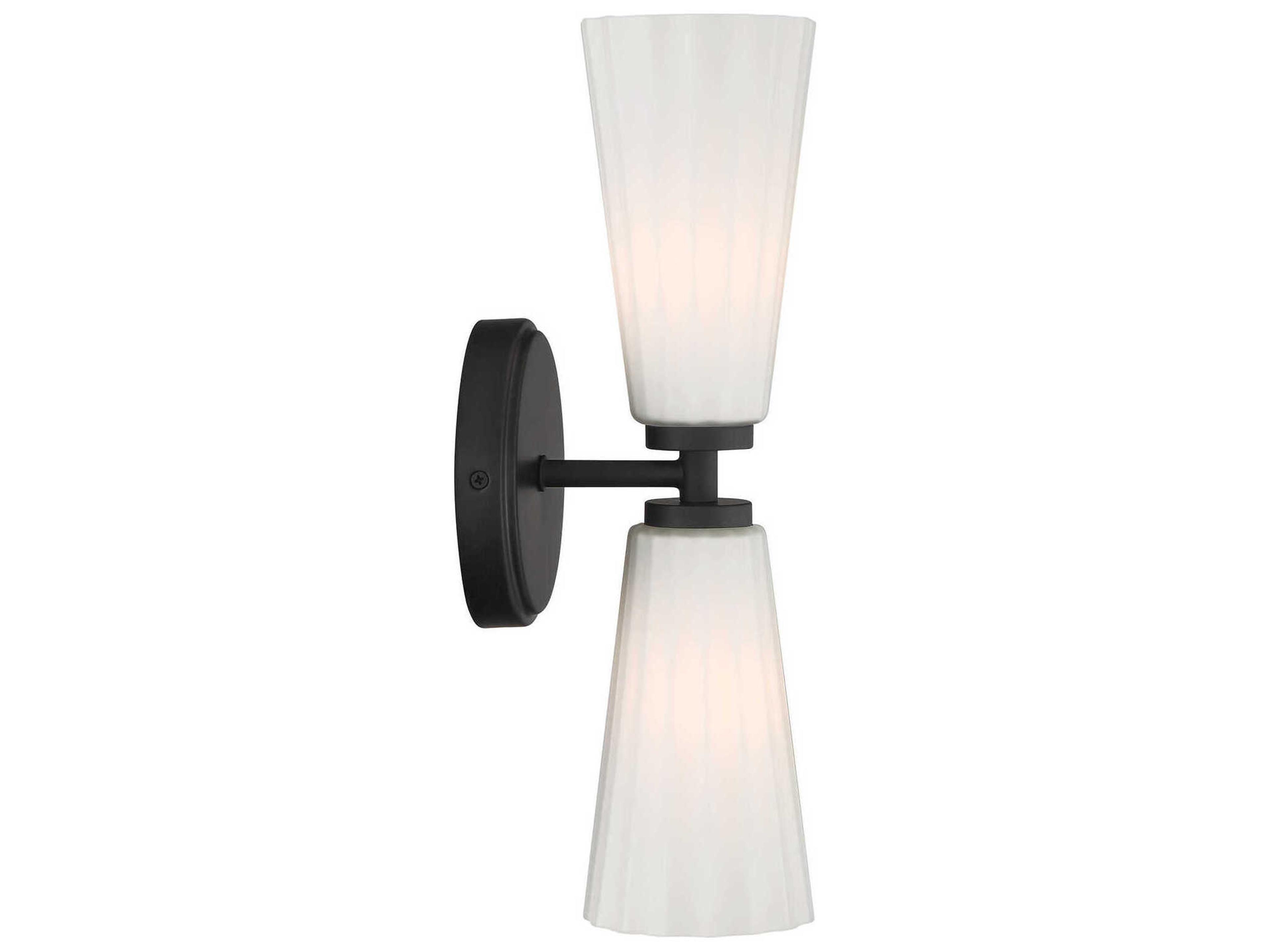 Savoy House Meridian 2-Light Matte Black Wall Sconce