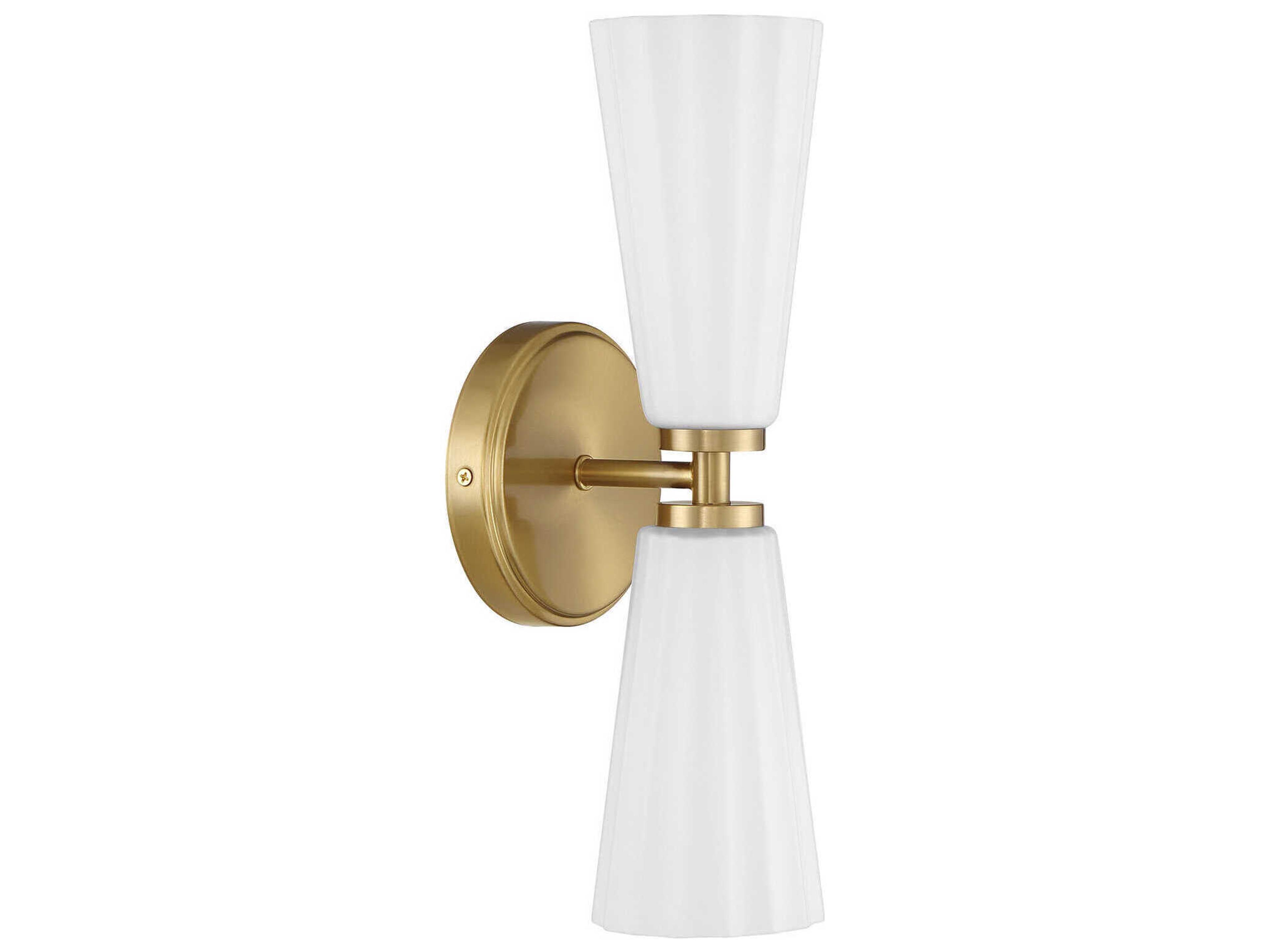 Savoy House Meridian 2-Light Natural Brass Wall Sconce