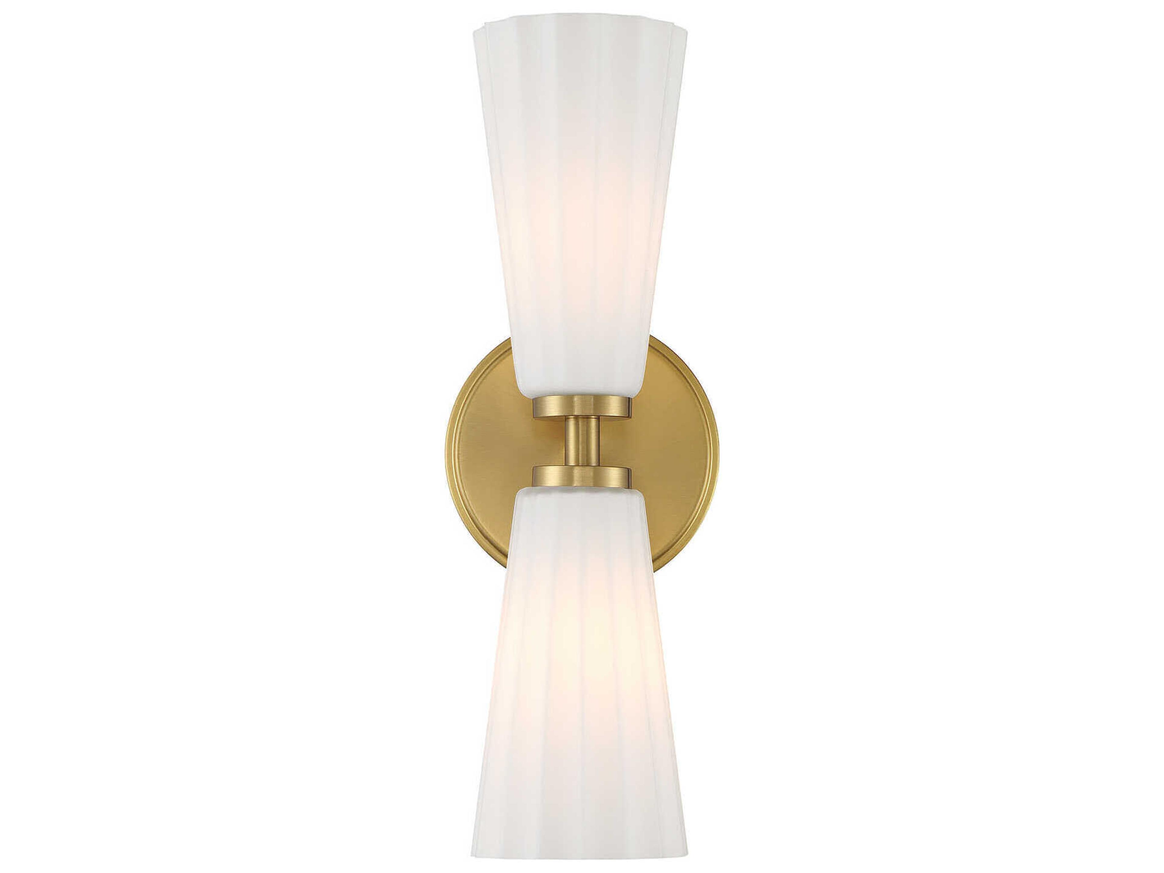 Savoy House Meridian 2-Light Natural Brass Wall Sconce