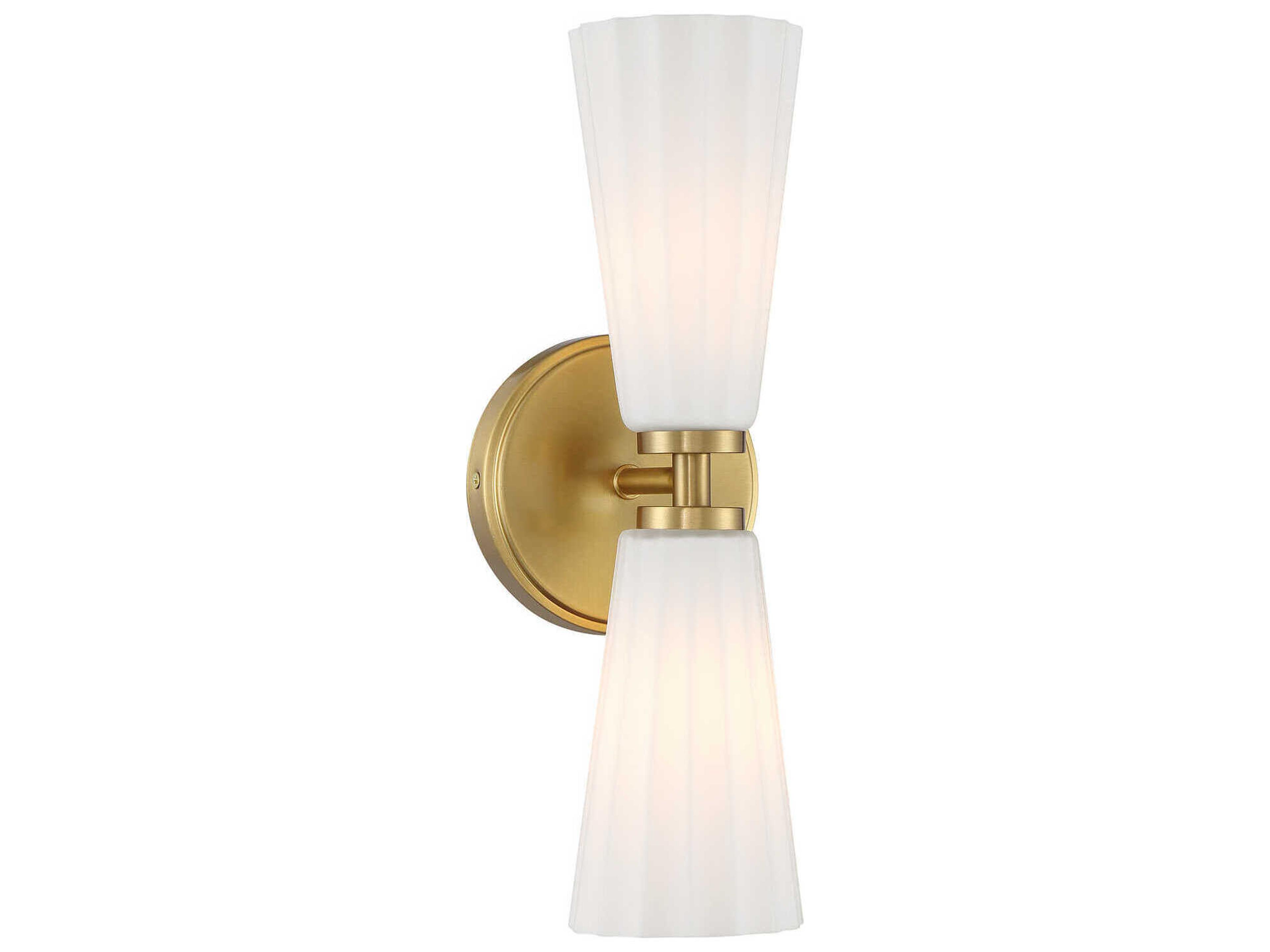 Savoy House Meridian 2-Light Natural Brass Wall Sconce