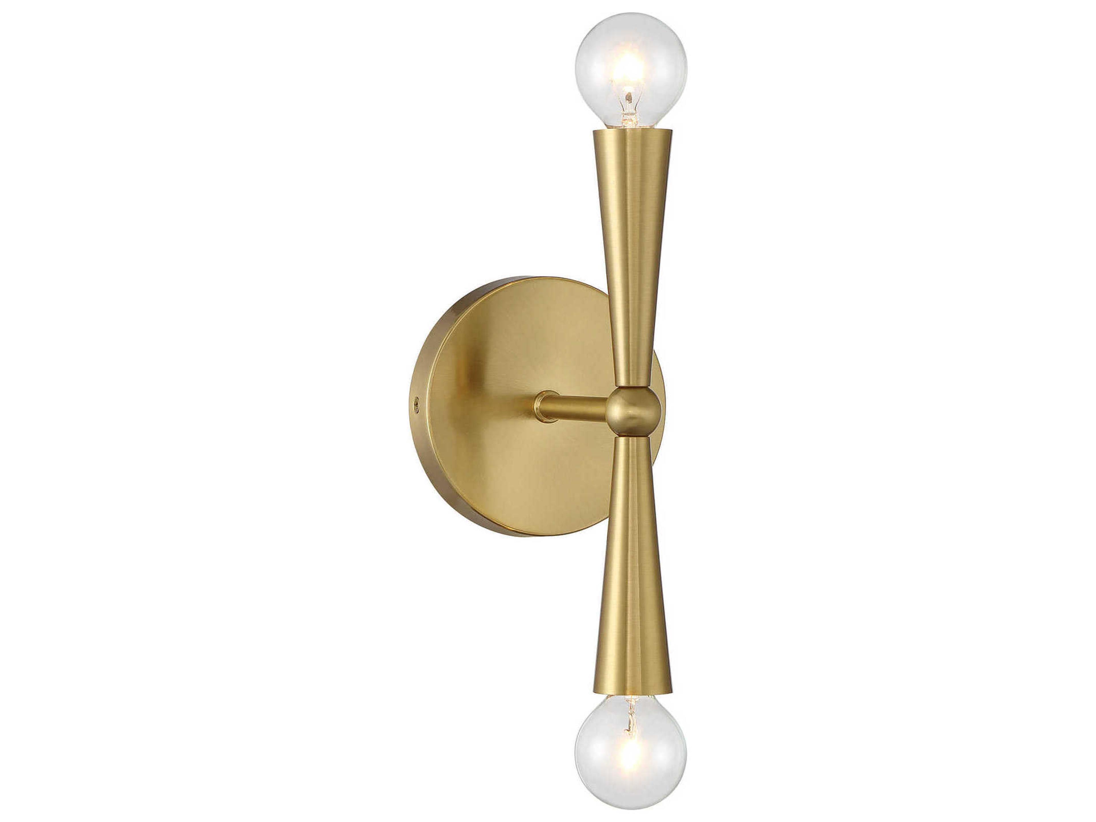Savoy House Meridian 2-Light Natural Brass Wall Sconce