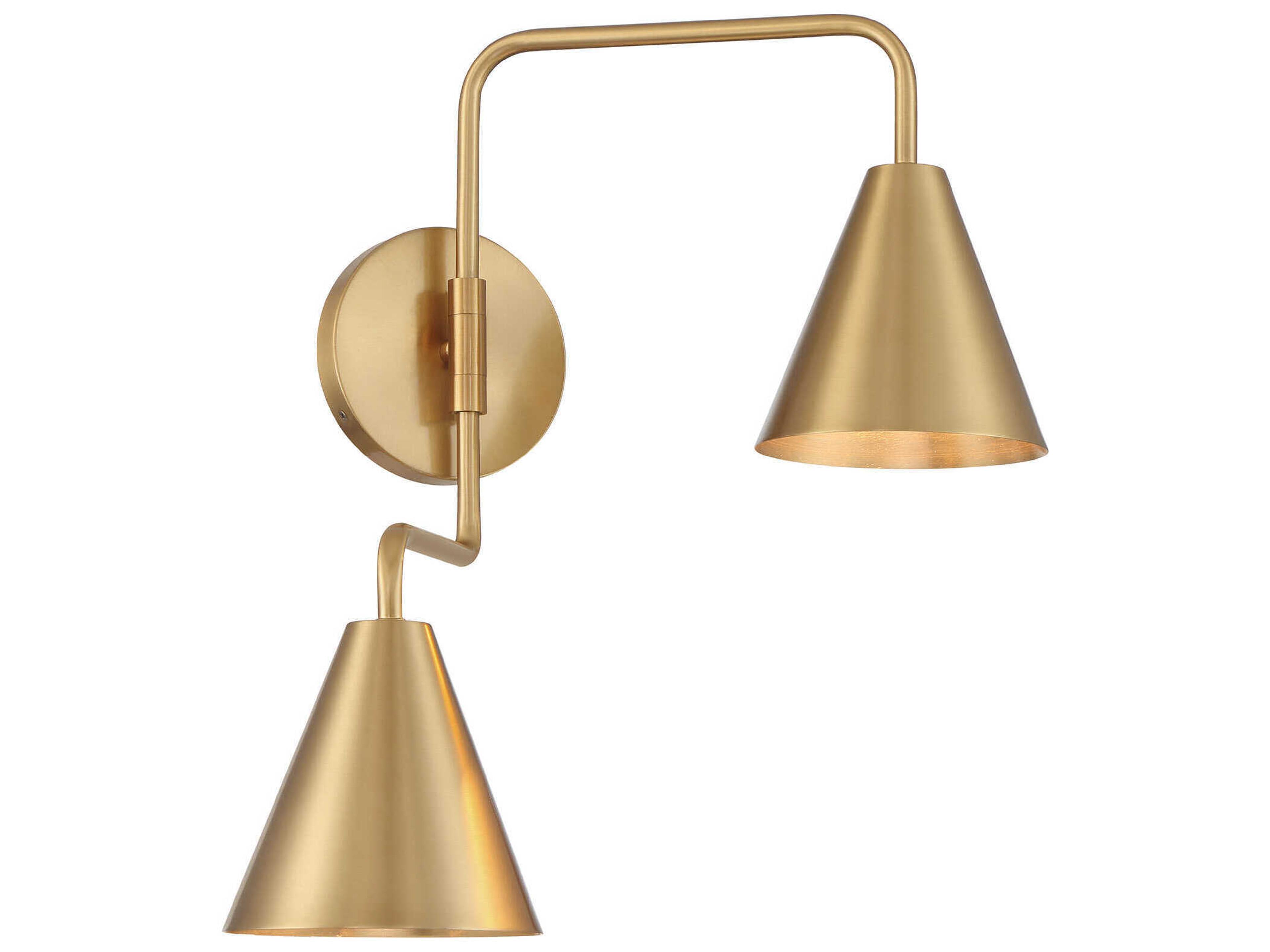 Savoy House Meridian 2-Light Natural Brass Swing Wall Sconce