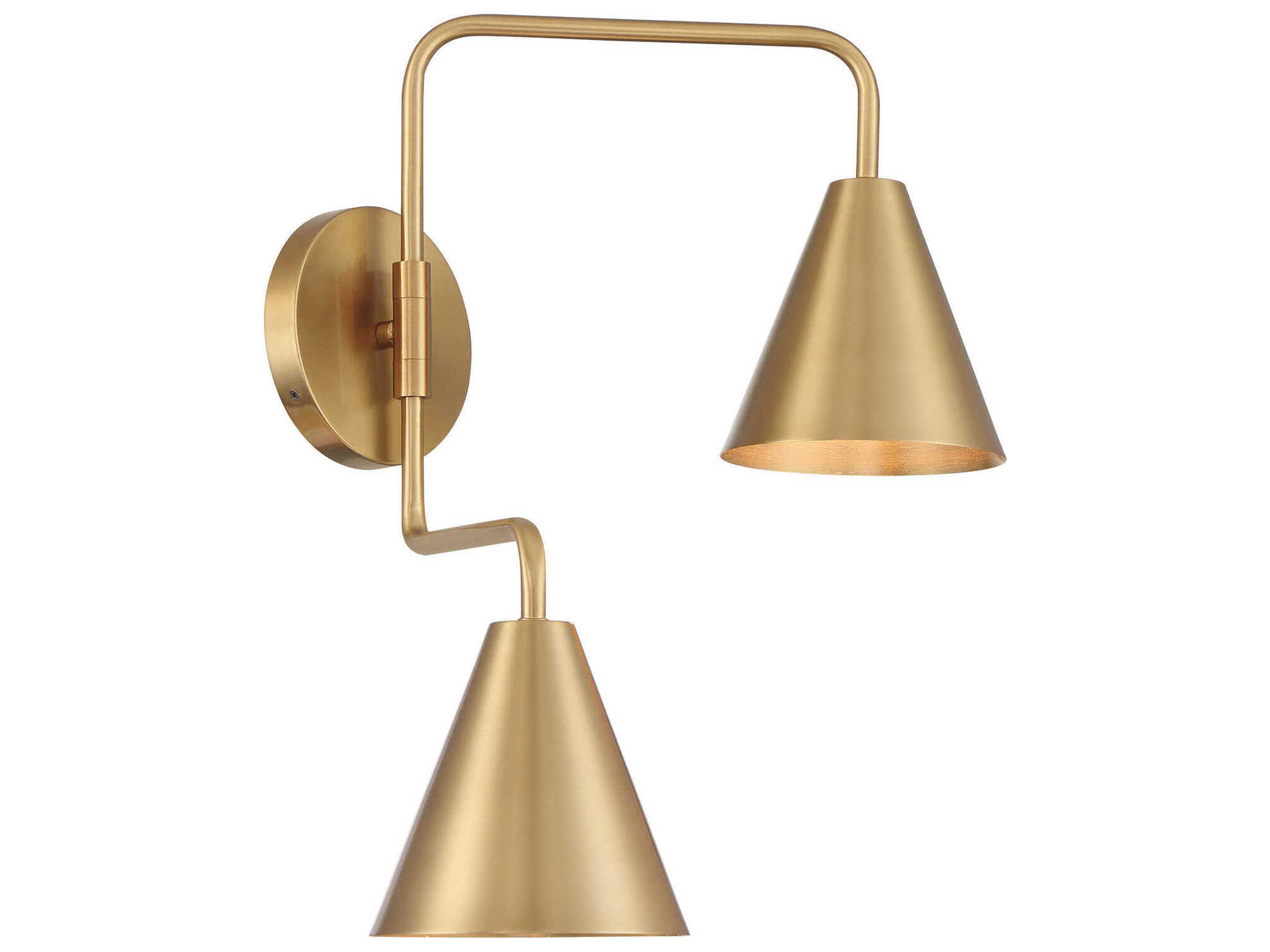 Savoy House Meridian 2-Light Natural Brass Swing Wall Sconce