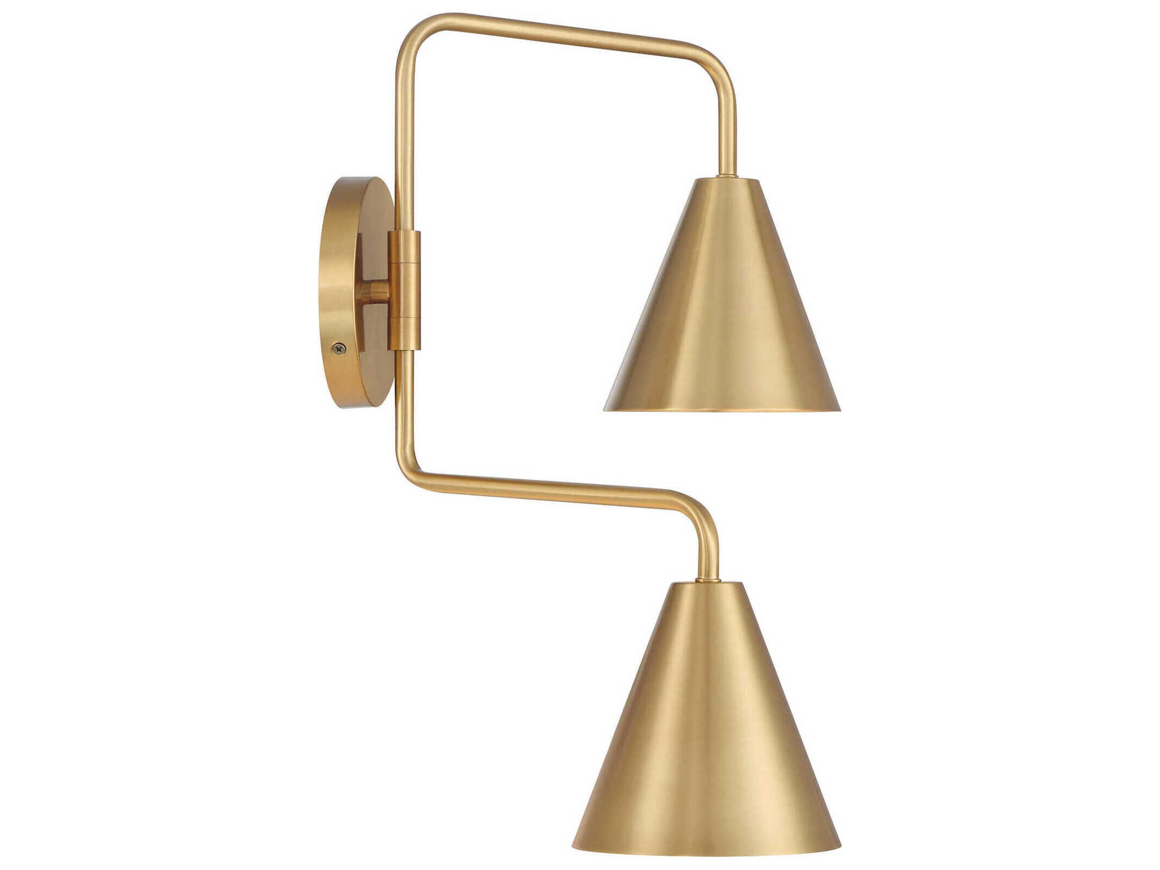 Savoy House Meridian 2-Light Natural Brass Swing Wall Sconce