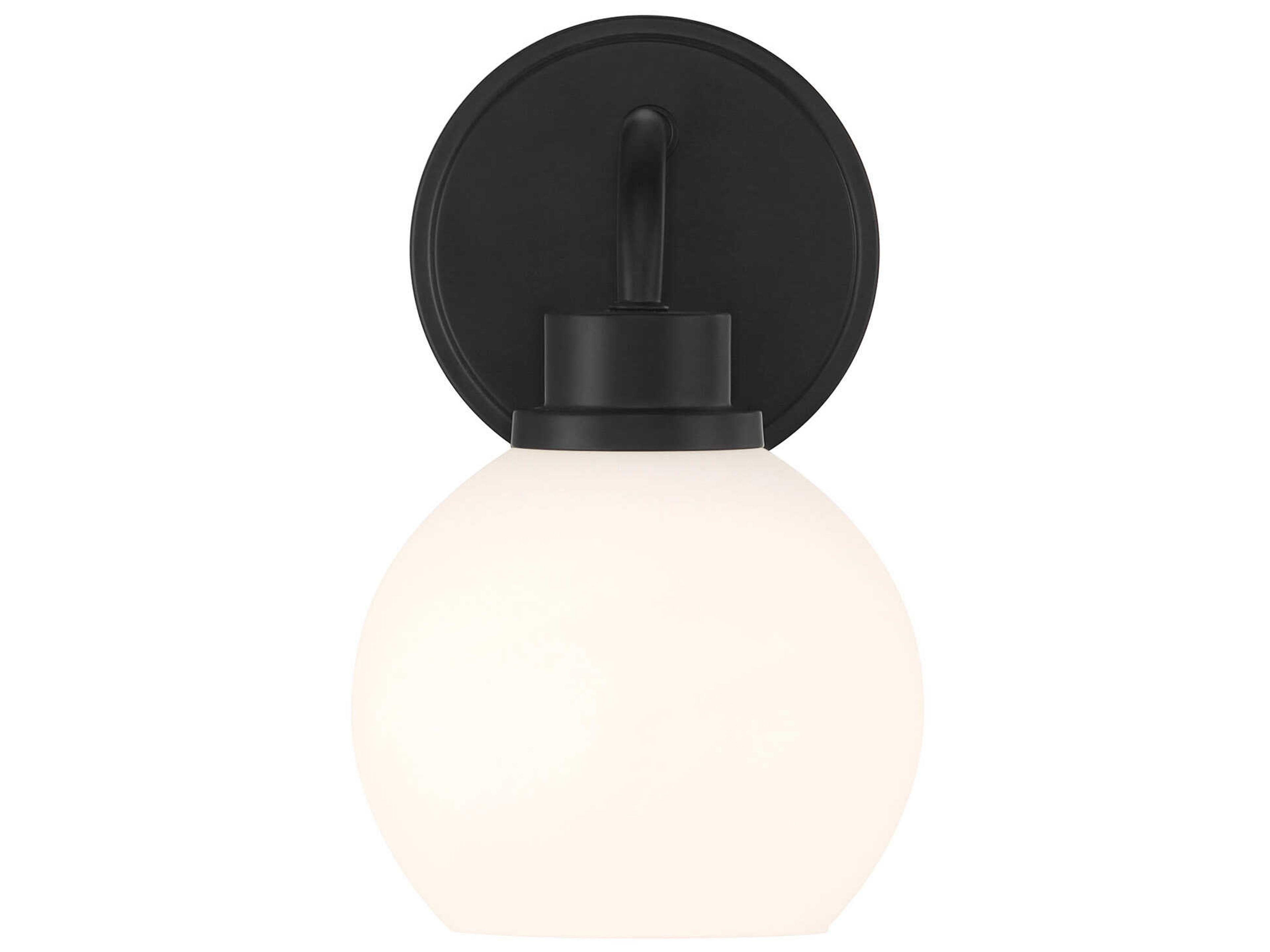 Savoy House Meridian 1-Light Matte Black Wall Sconce