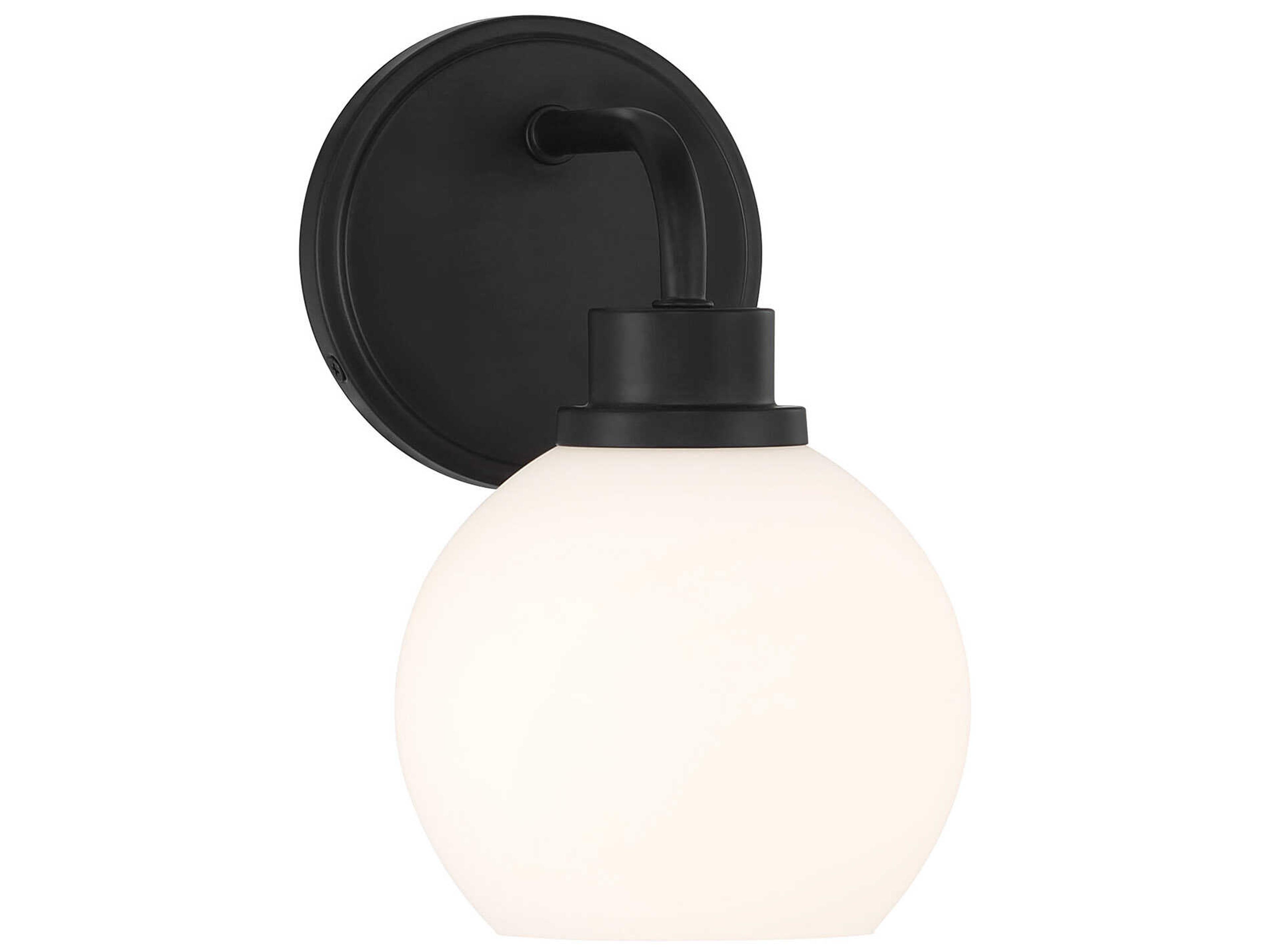 Savoy House Meridian 1-Light Matte Black Wall Sconce