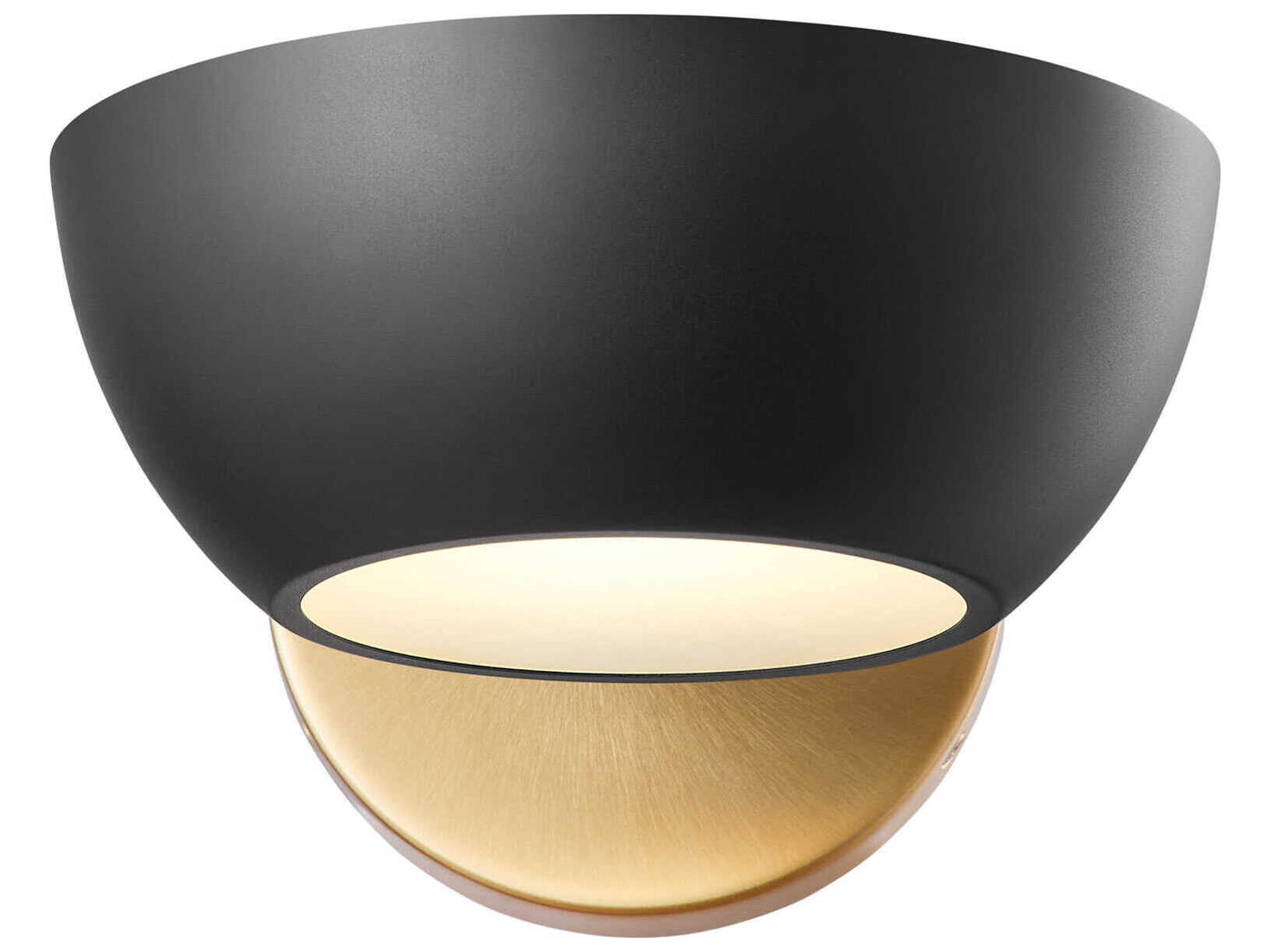 Savoy House Meridian 1-Light Matte Black Natural Brass Wall Sconce