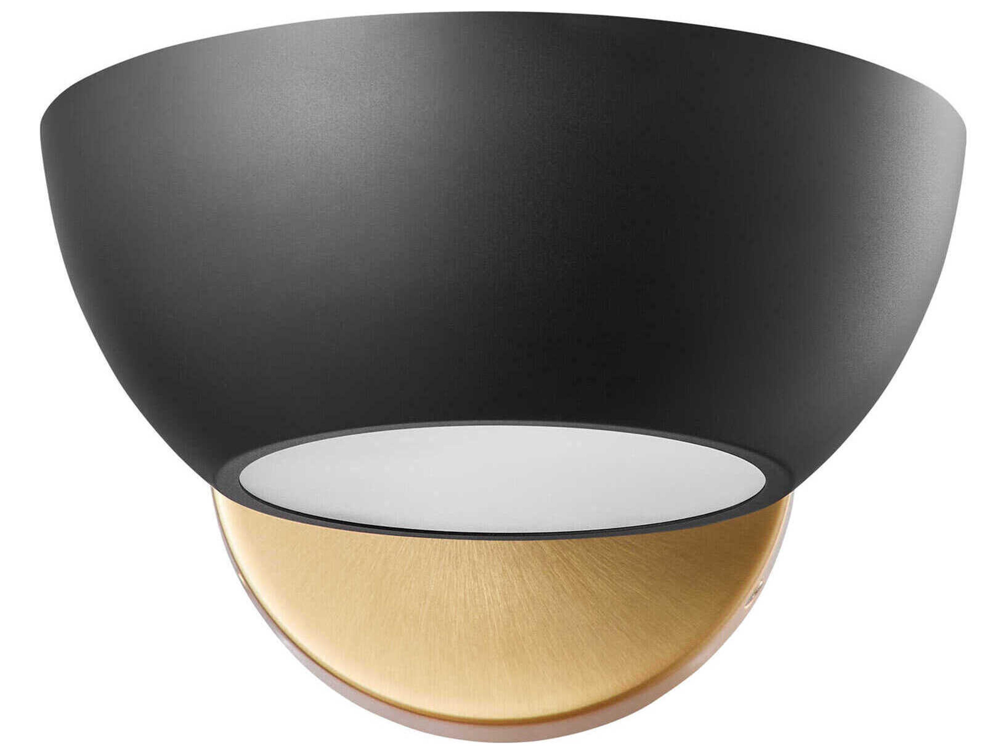 Savoy House Meridian 1-Light Matte Black Natural Brass Wall Sconce