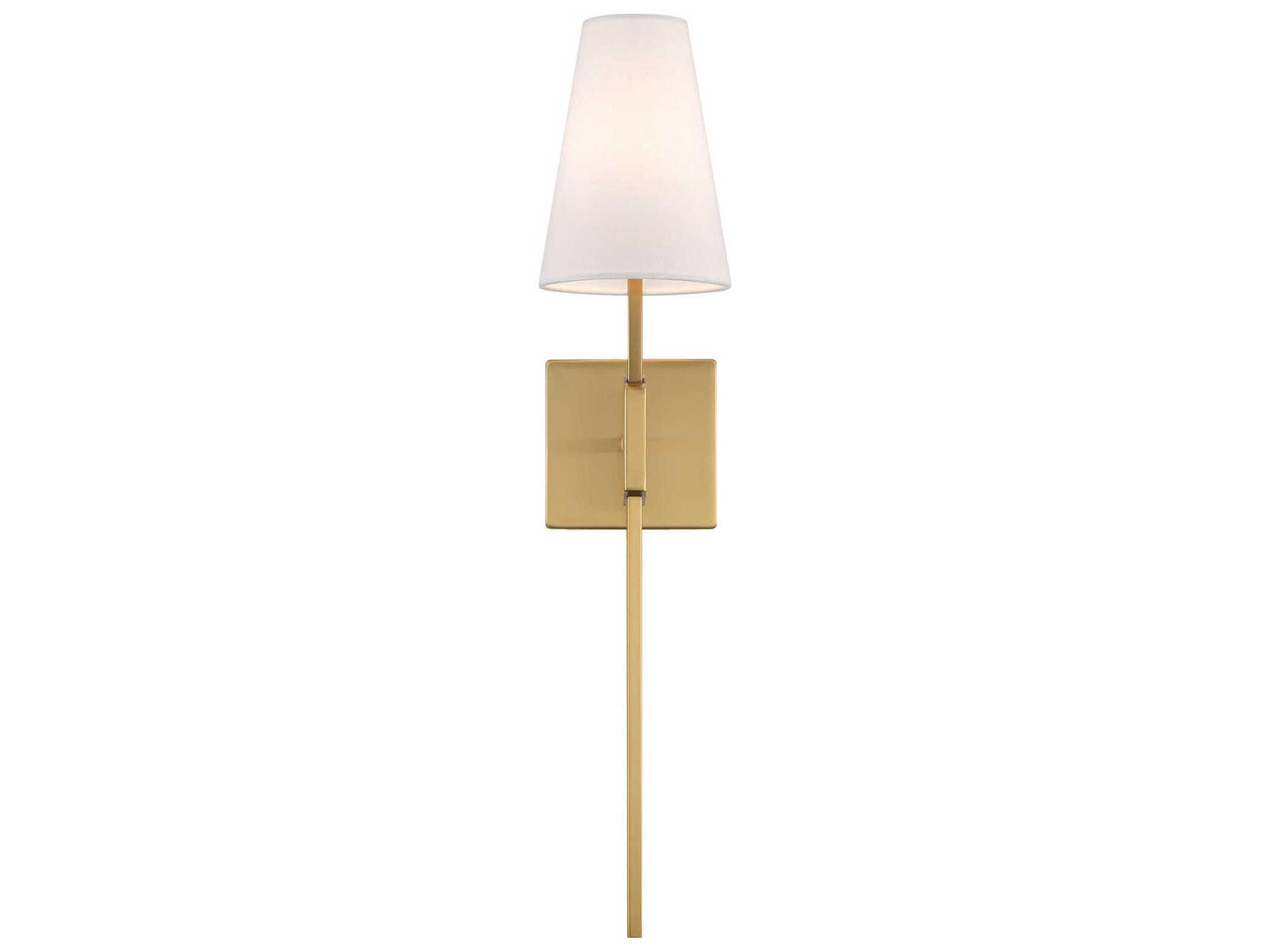 Savoy House Meridian 1-Light Natural Brass Wall Sconce