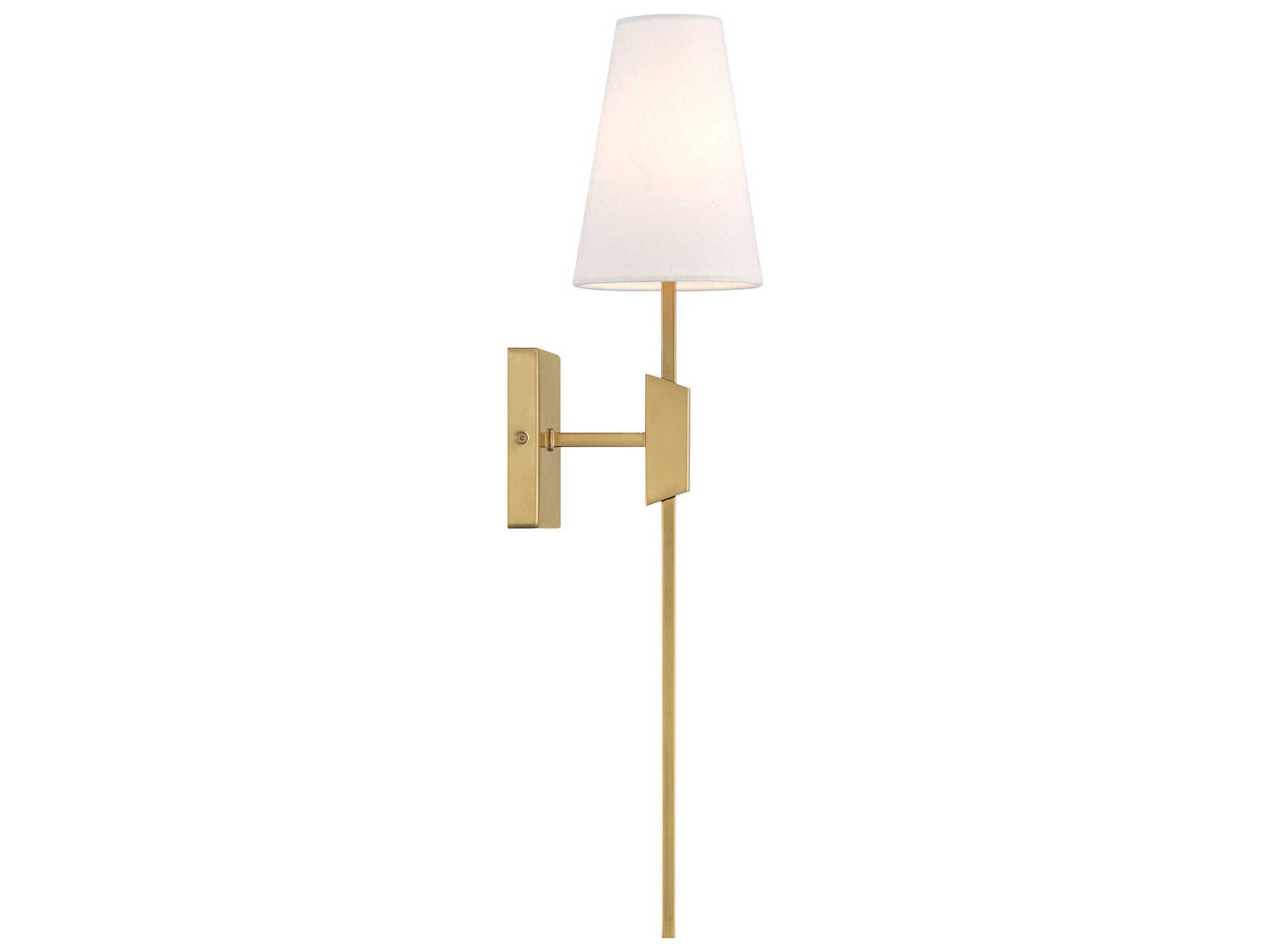 Savoy House Meridian 1-Light Natural Brass Wall Sconce