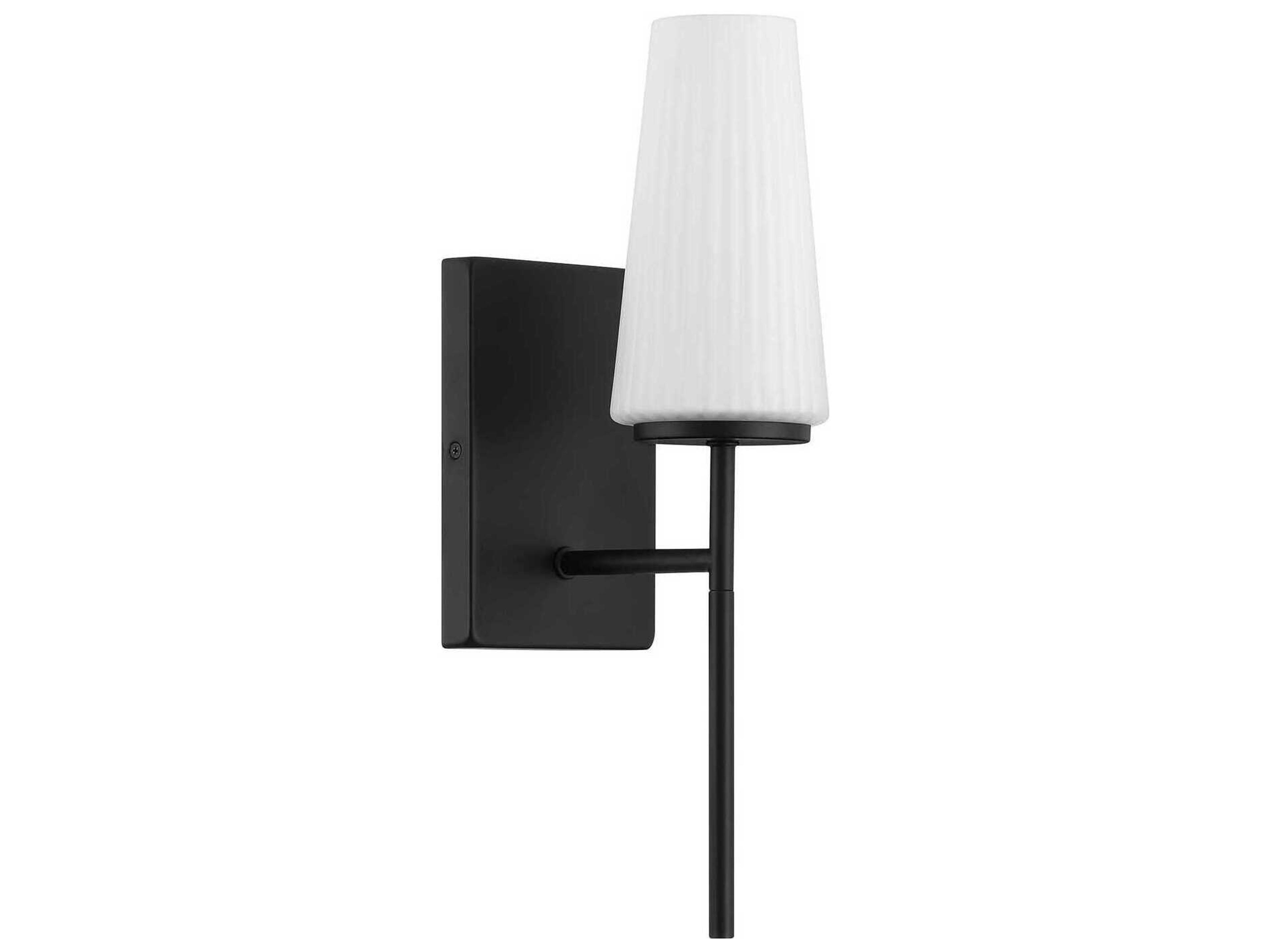 Savoy House Meridian 1-Light Matte Black Wall Sconce