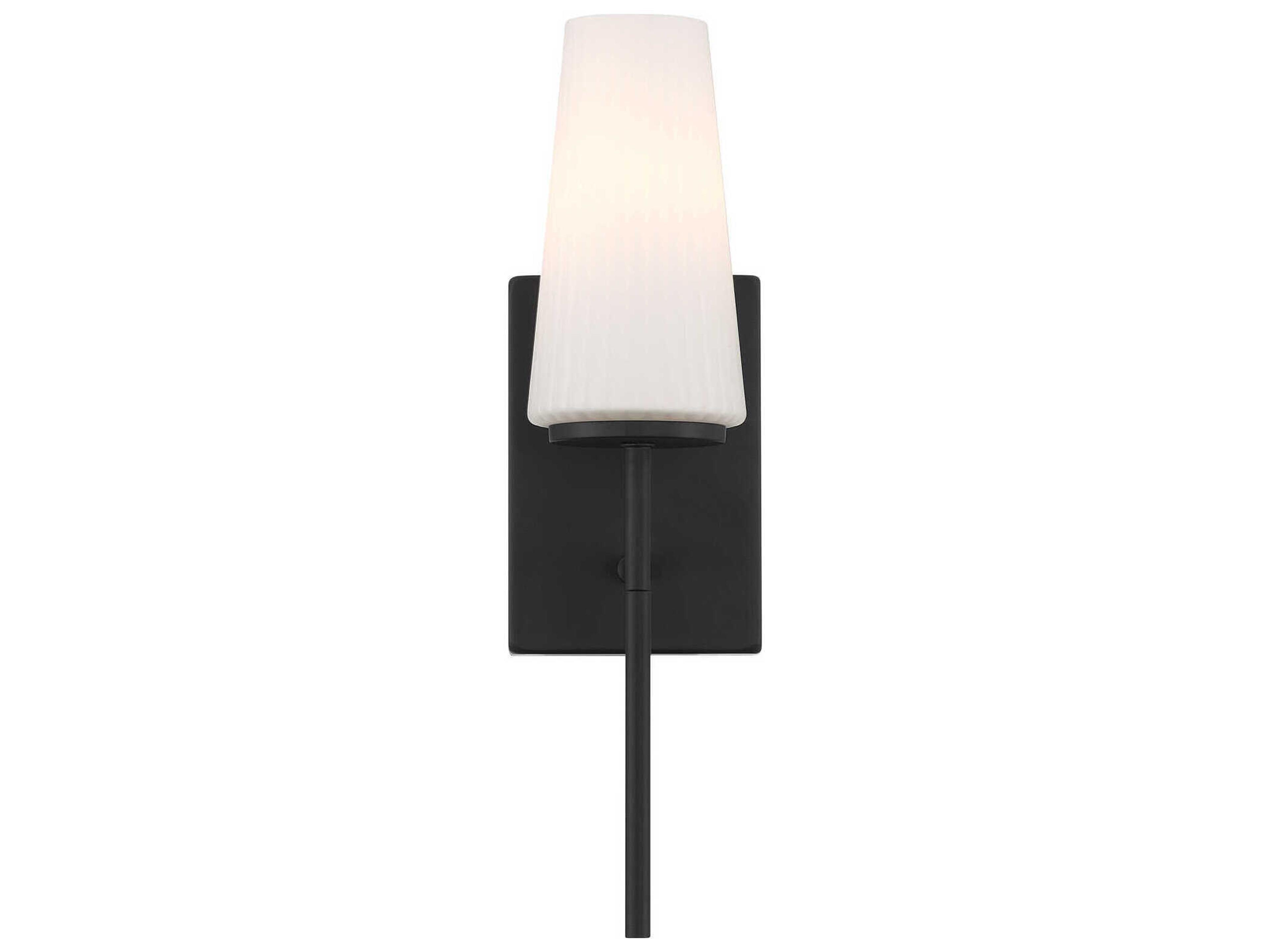 Savoy House Meridian 1-Light Matte Black Wall Sconce
