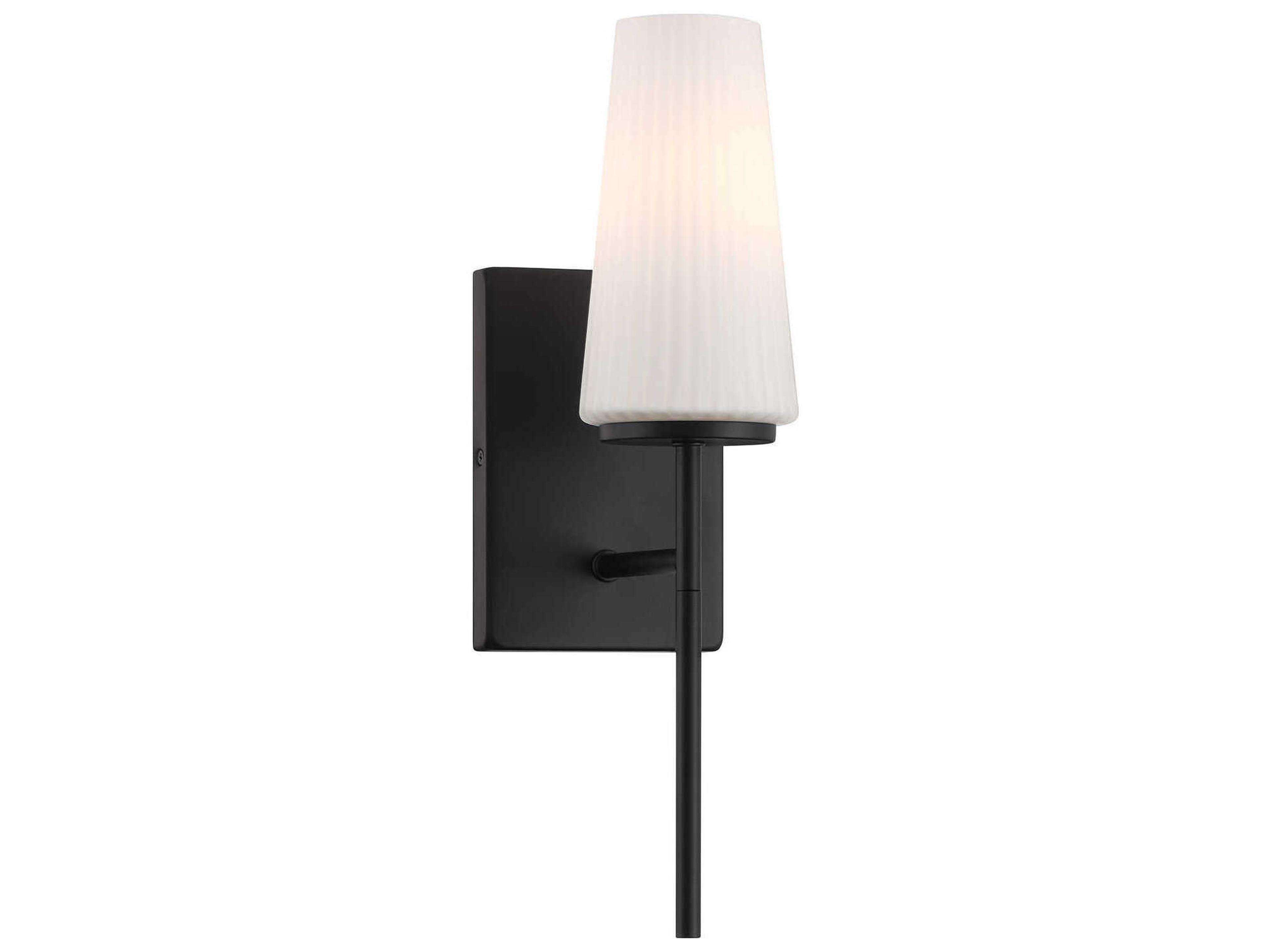 Savoy House Meridian 1-Light Matte Black Wall Sconce