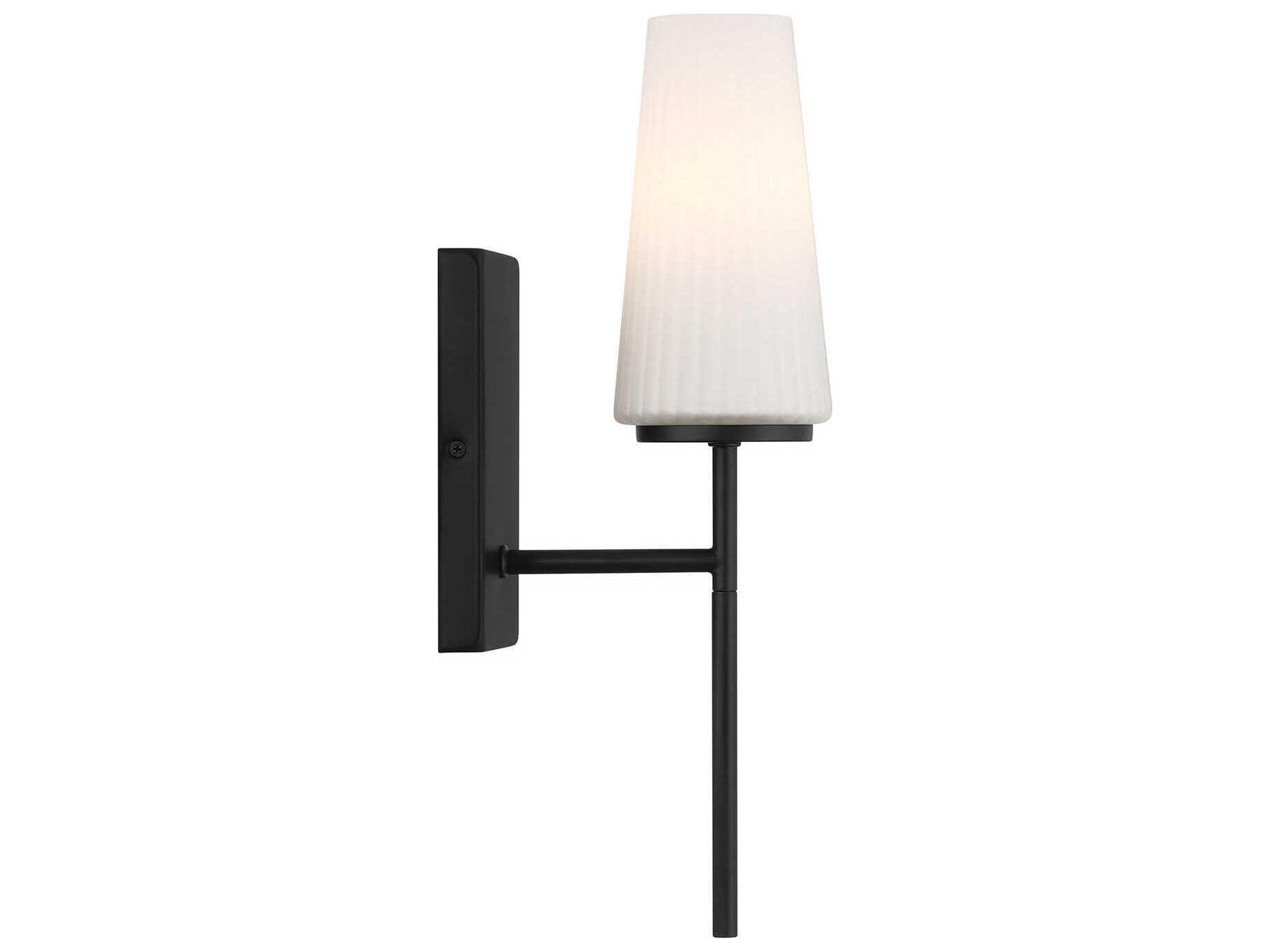 Savoy House Meridian 1-Light Matte Black Wall Sconce