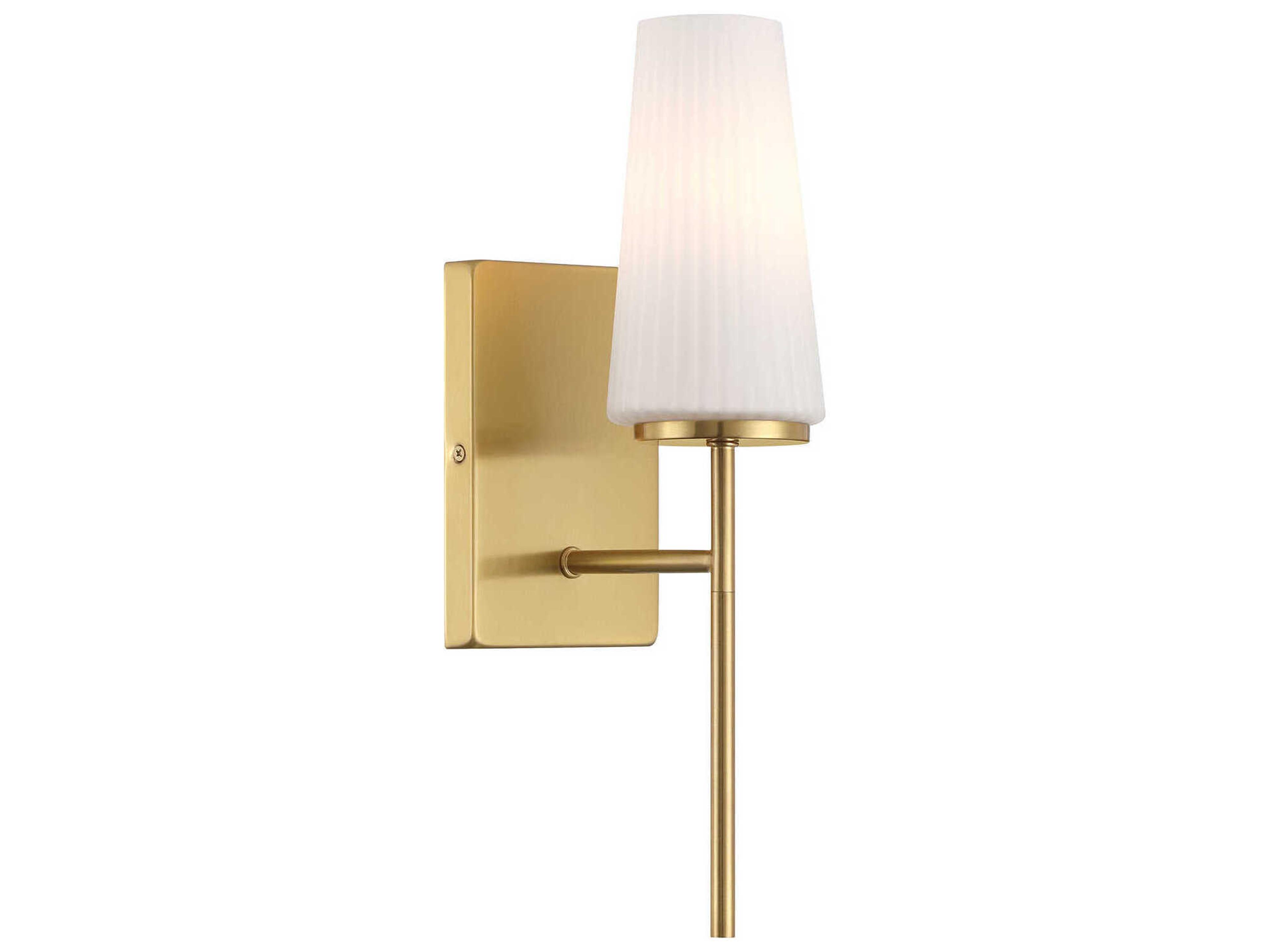 Meridian 1-Light Natural Brass Wall Sconce