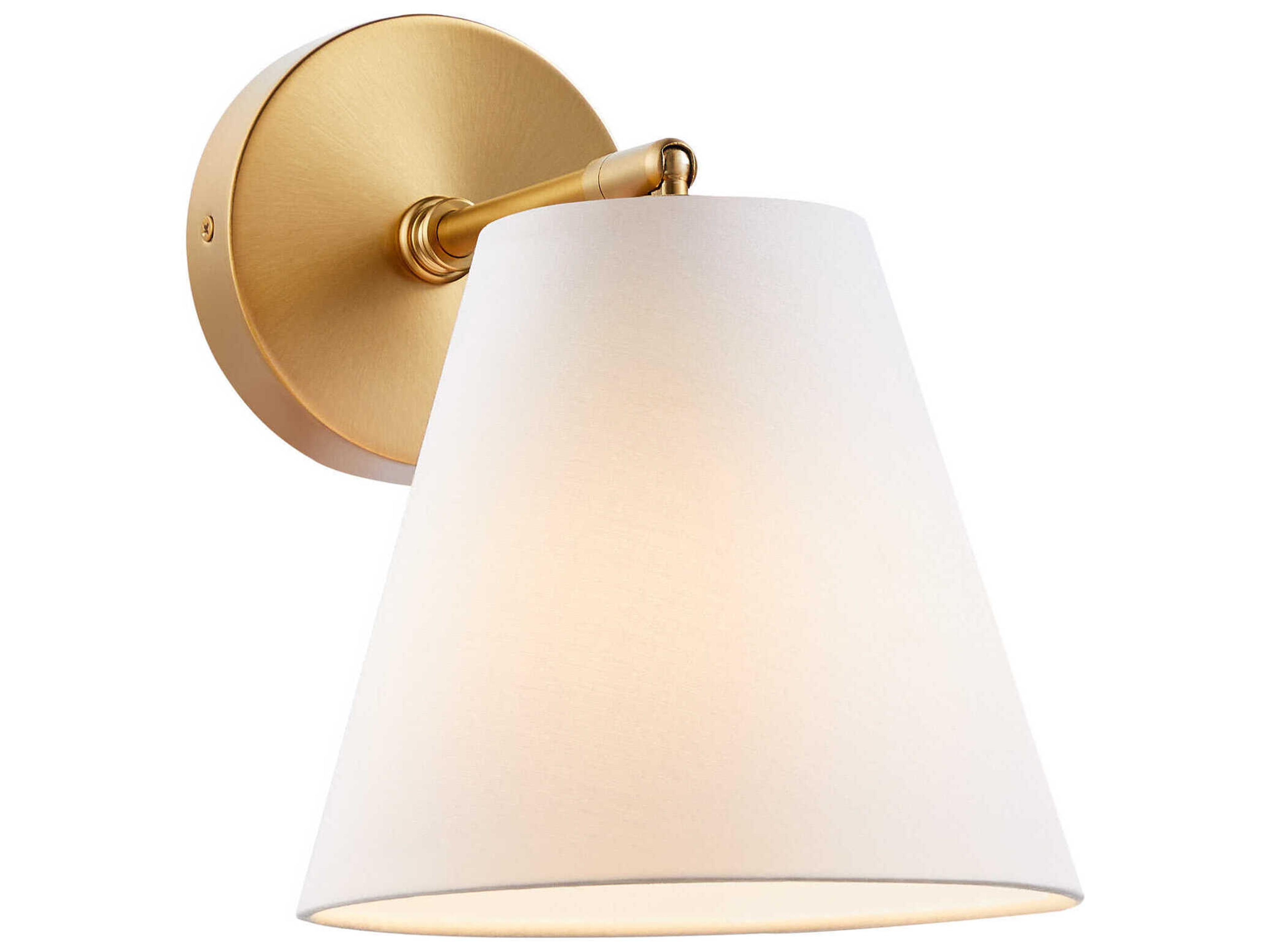 Meridian 1-Light Natural Brass Wall Sconce