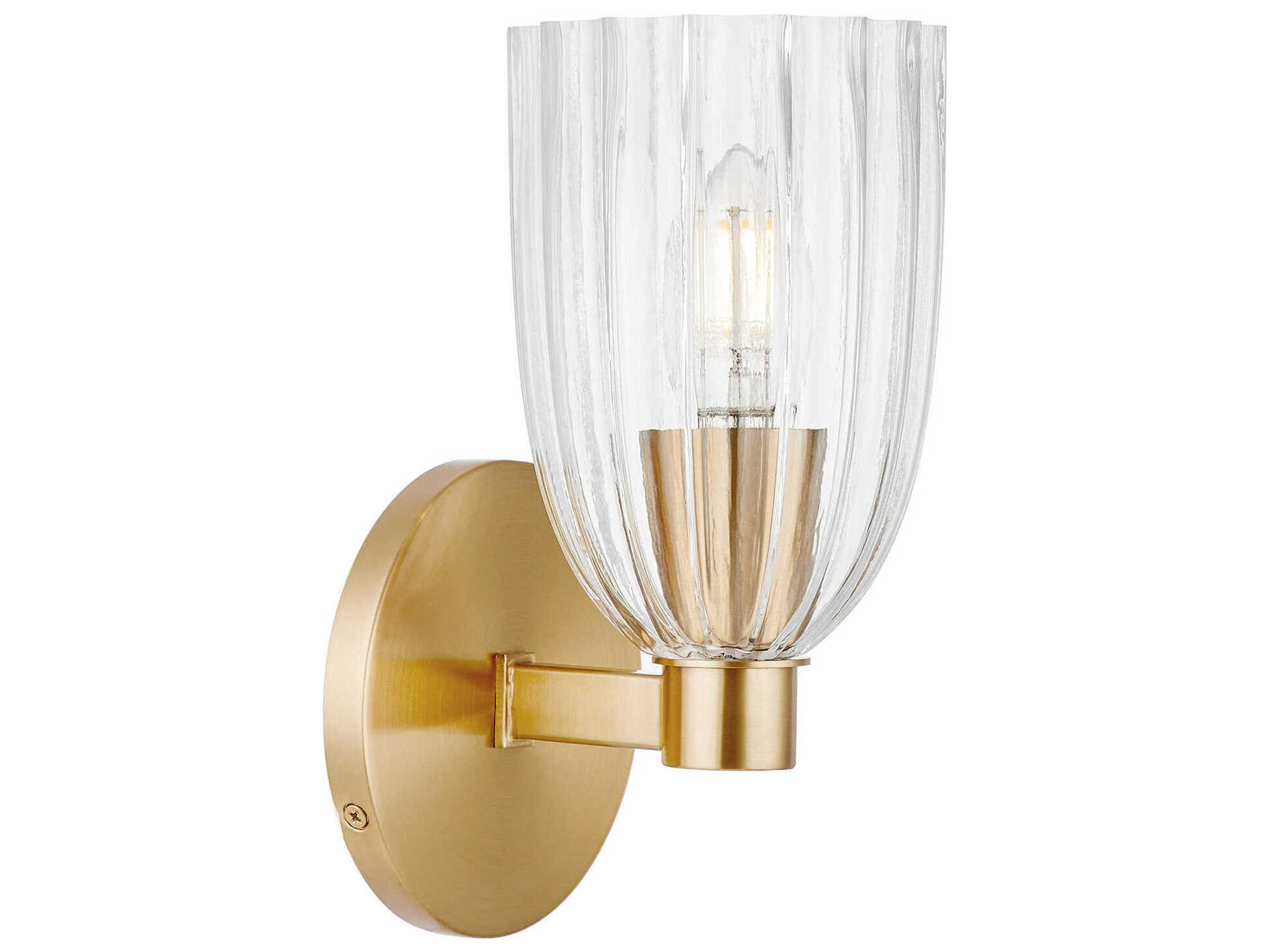 Savoy House Meridian 1-Light Natural Brass Wall Sconce