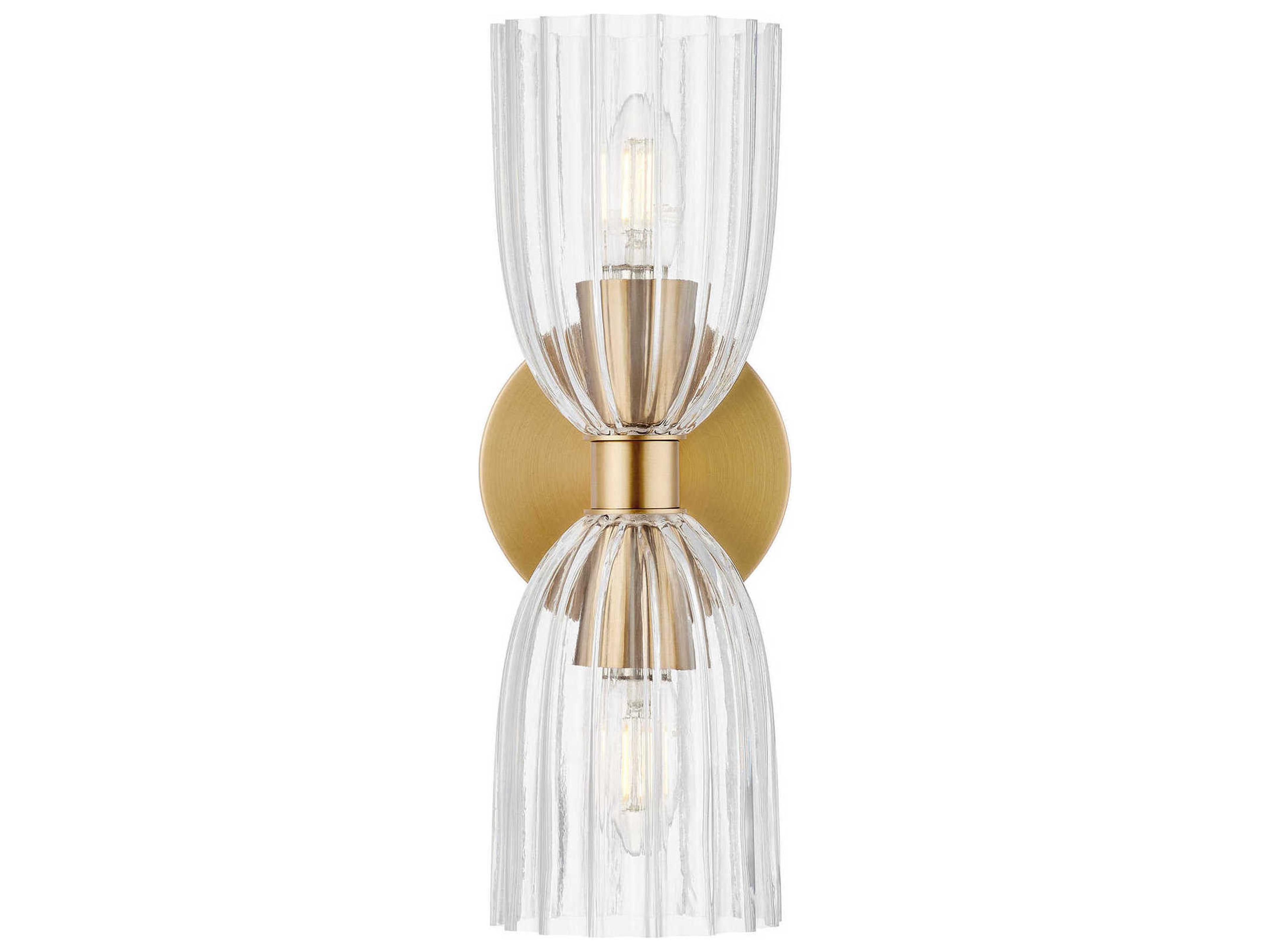 Savoy House Meridian 2-Light Natural Brass Vanity Light