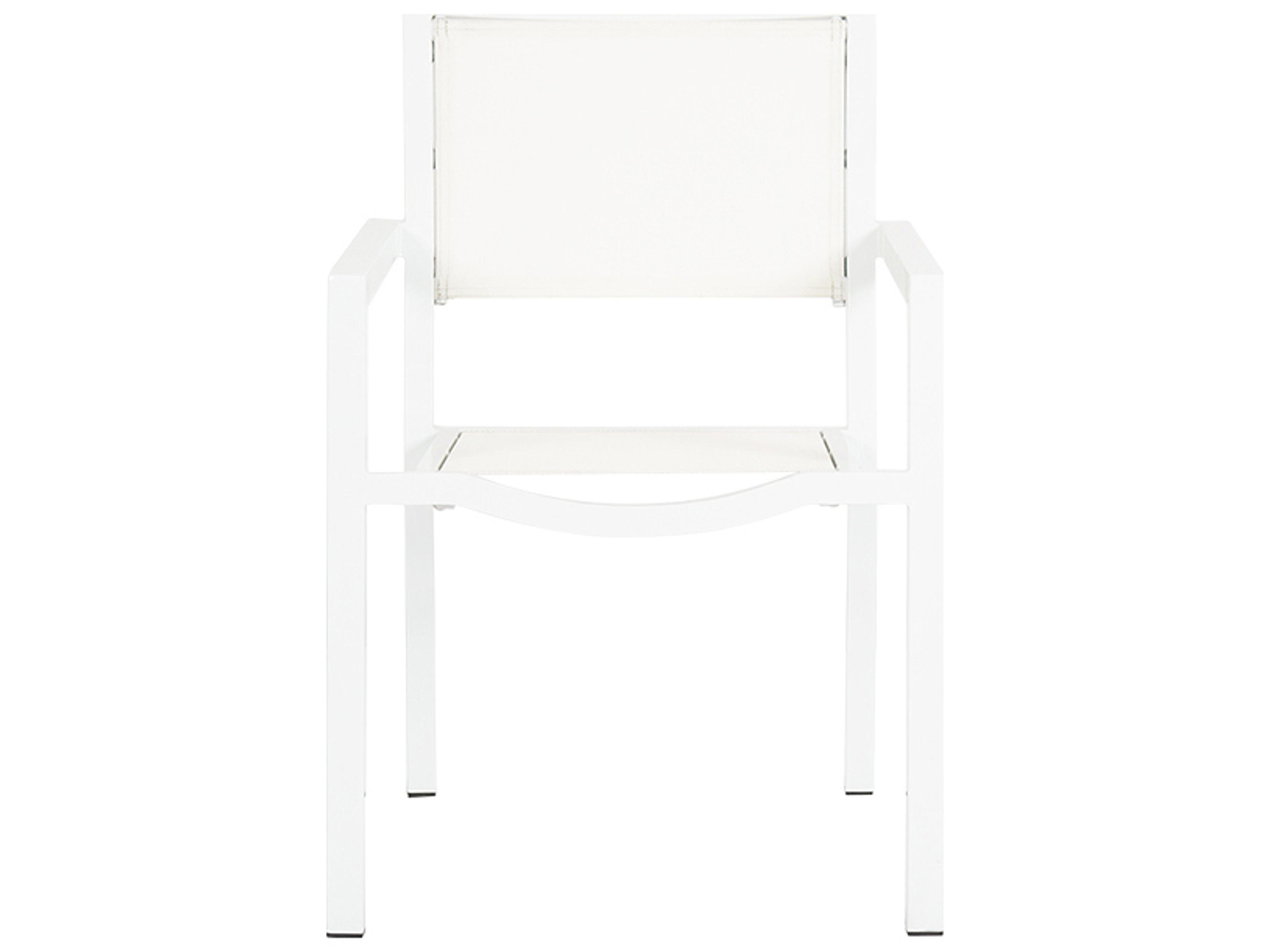 Sunset West Naples Sling Aluminum Stackable Patio Dining Arm Chair