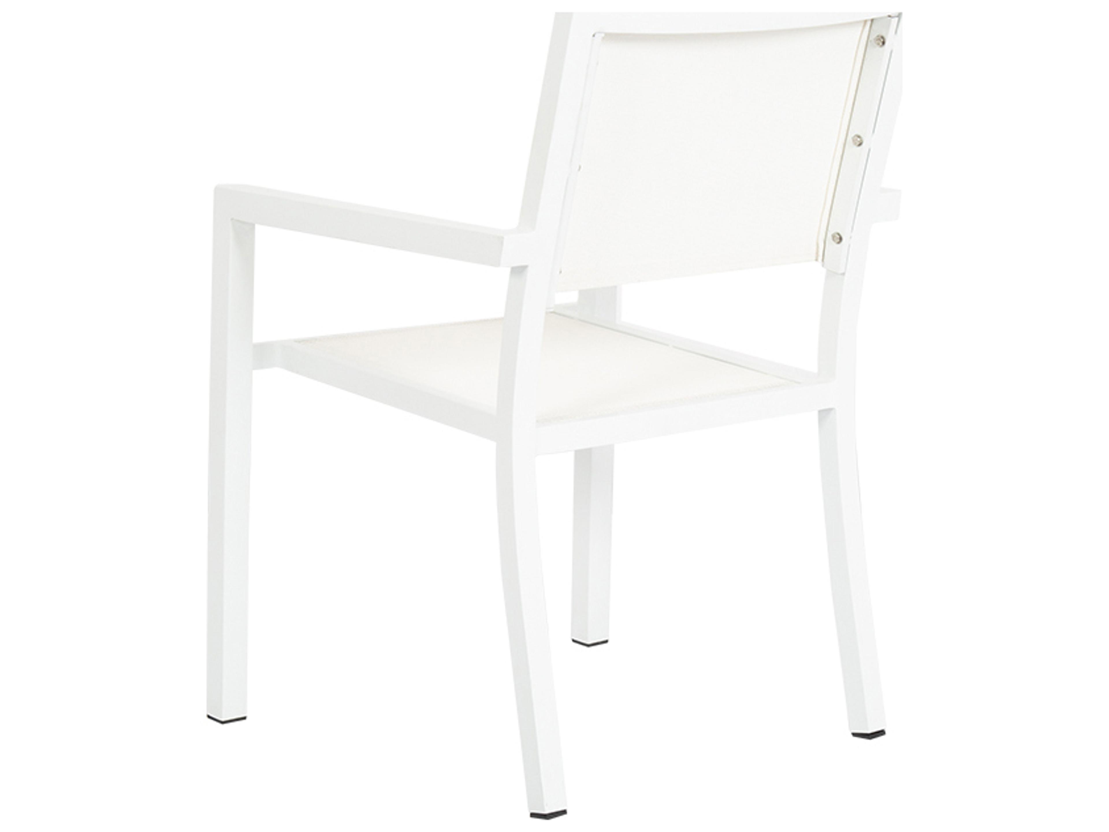 Sunset West Naples Sling Aluminum Stackable Patio Dining Arm Chair