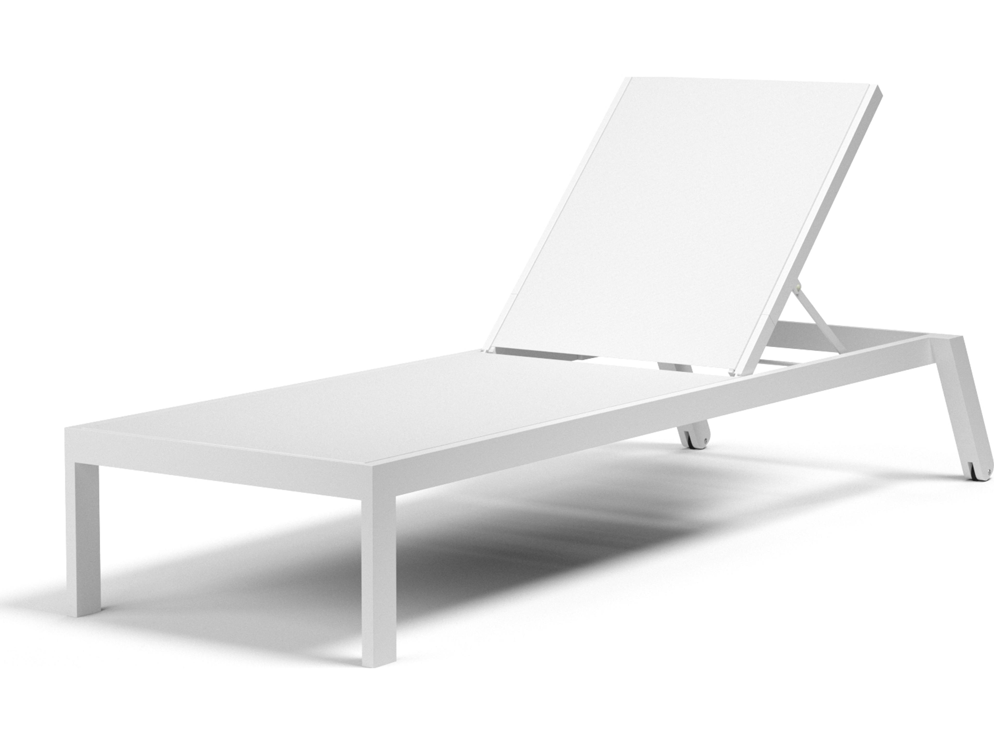 Naples Sling Aluminum Stackable Patio Chaise Lounge