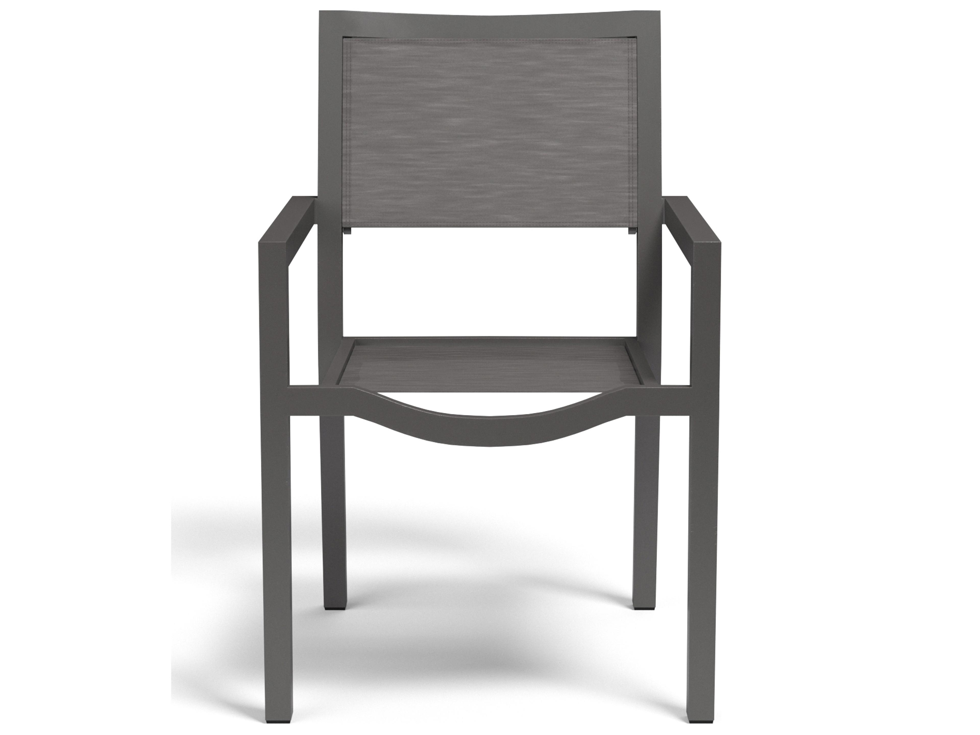 Sunset West Vegas Sling Aluminum Stackable Outdoor Dining Arm Chair