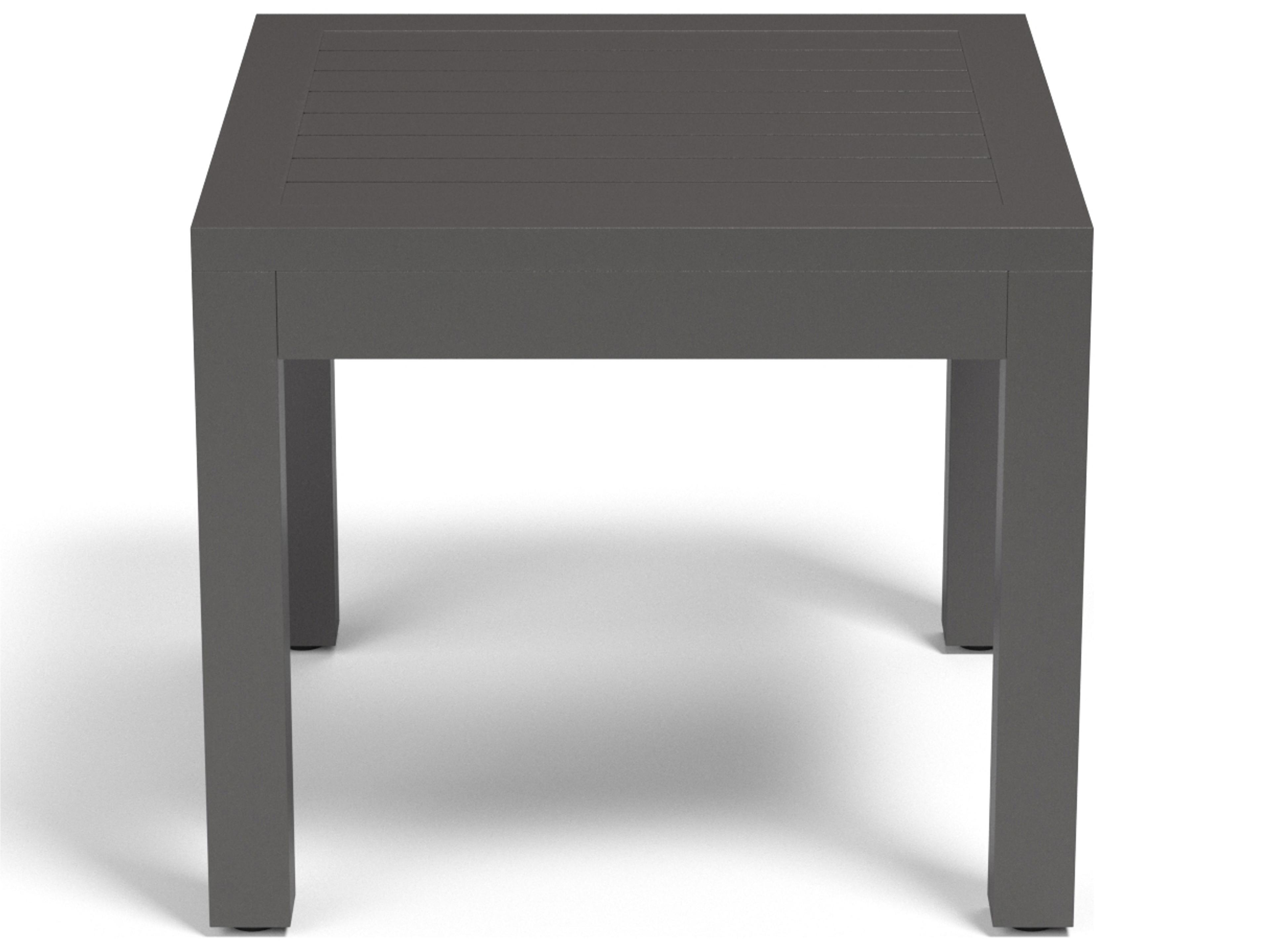 Sunset West Vegas Aluminum Square Outdoor Patio End Table