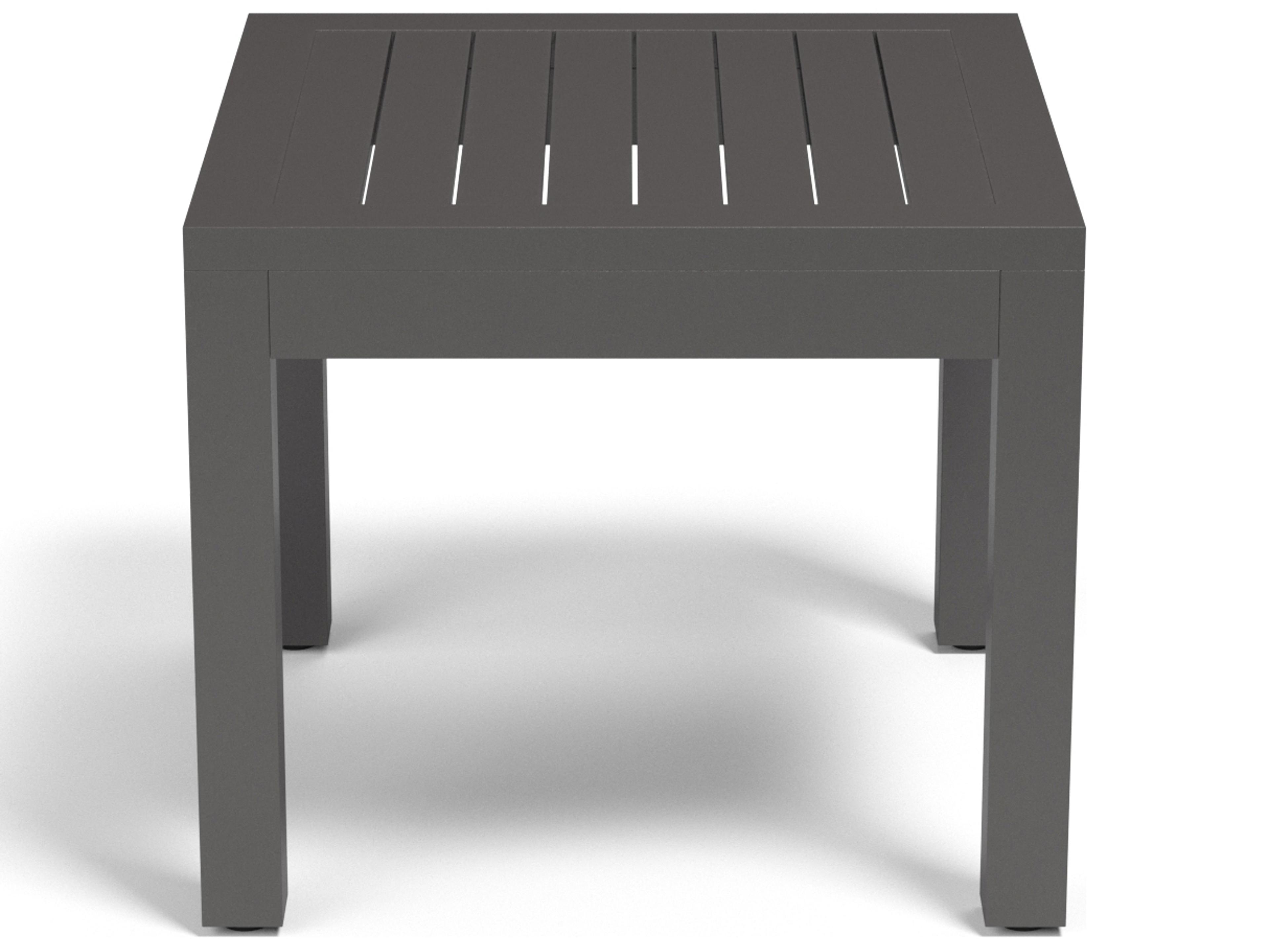 Sunset West Vegas Aluminum Square Outdoor Patio End Table