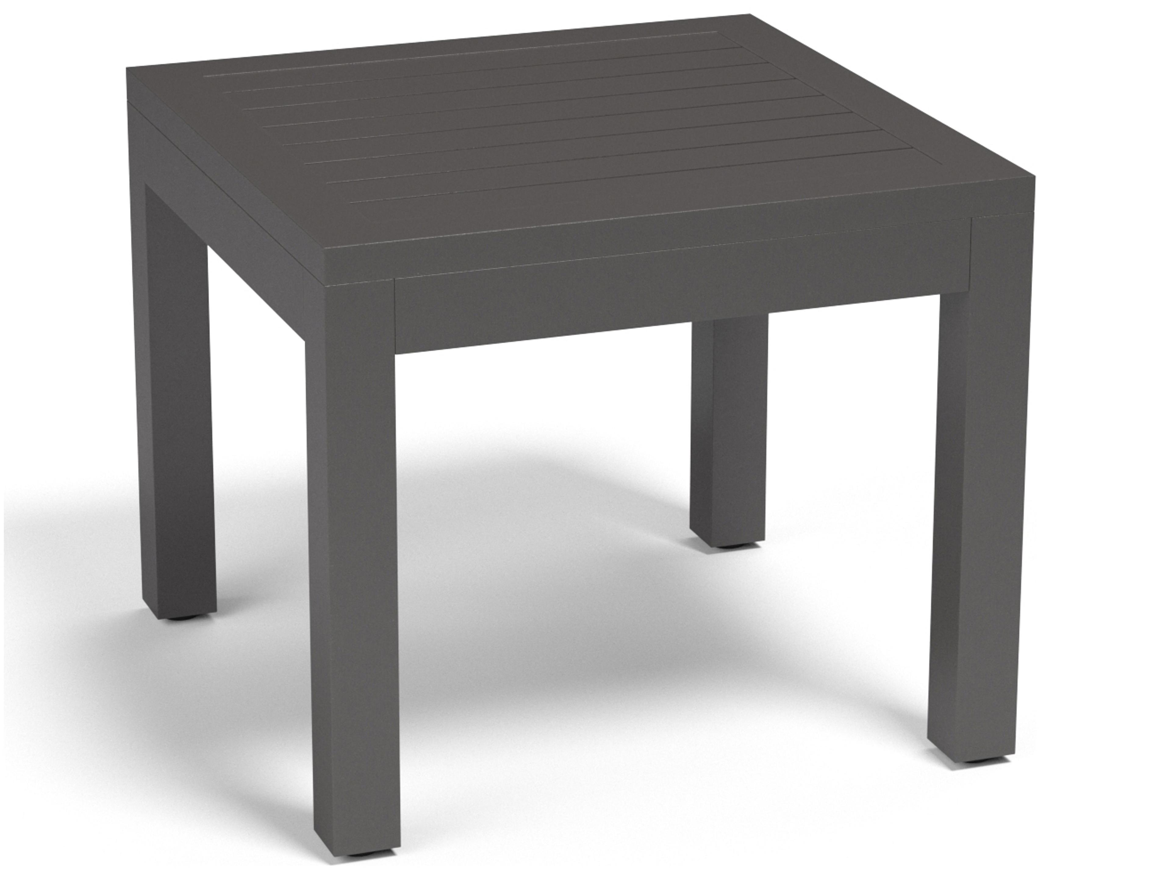 Sunset West Vegas Aluminum Square Outdoor Patio End Table