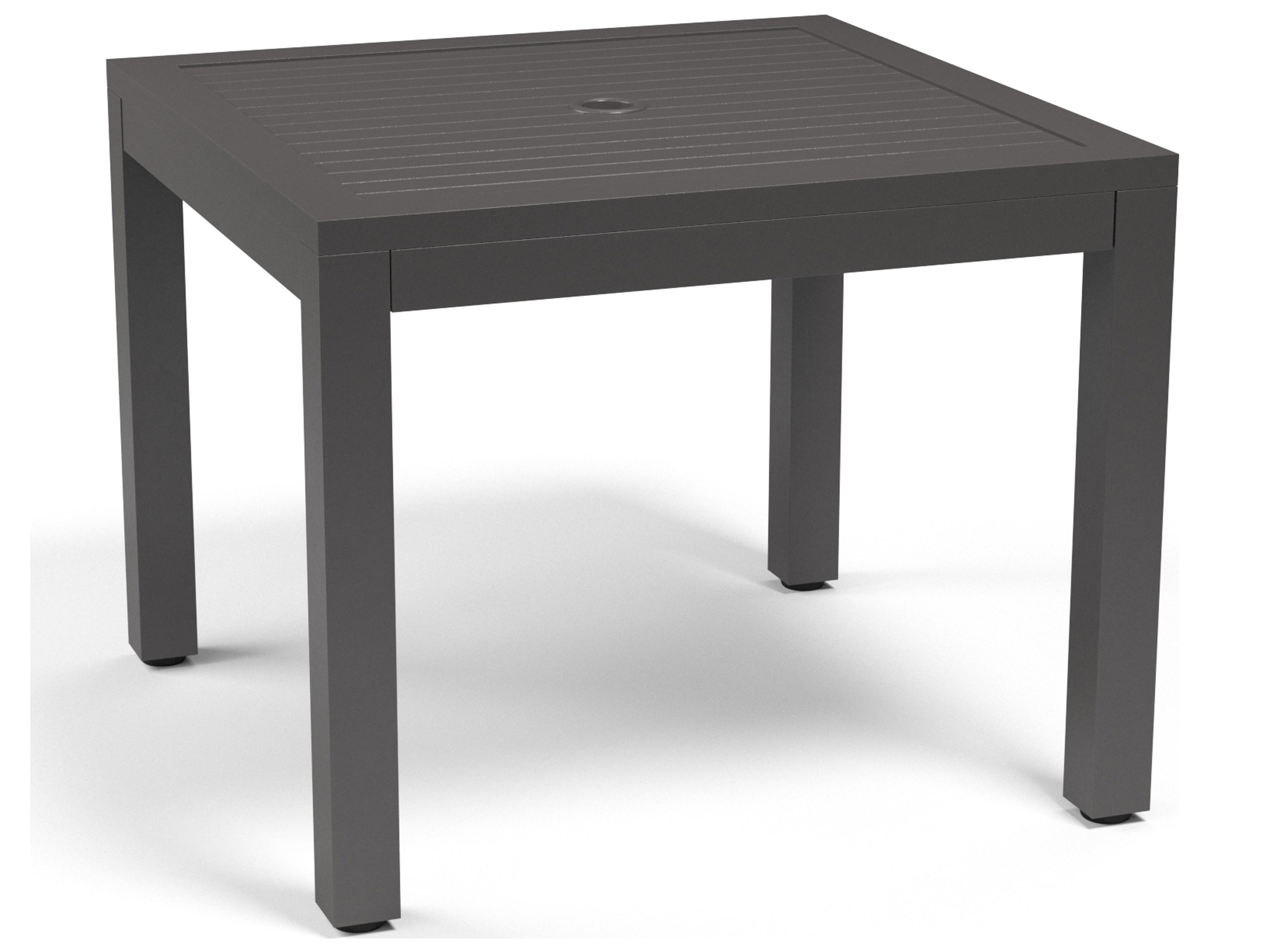 Sunset West Vegas Aluminum Square Outdoor Patio Dining Table