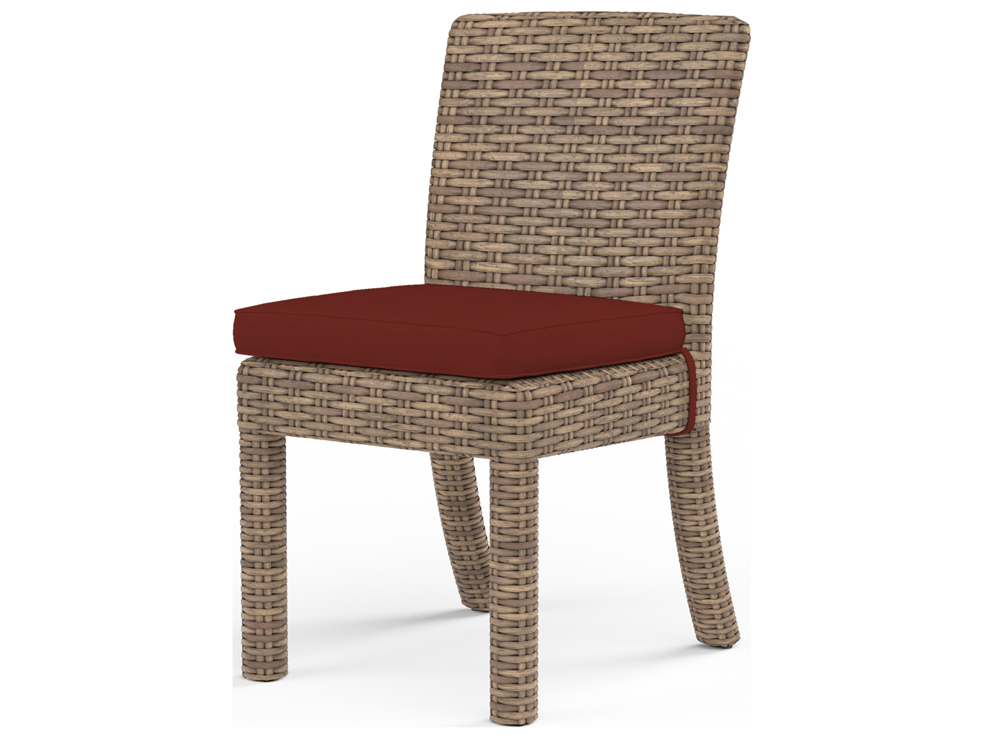 Sunset West Havana Wicker Armless Patio Dining Chair