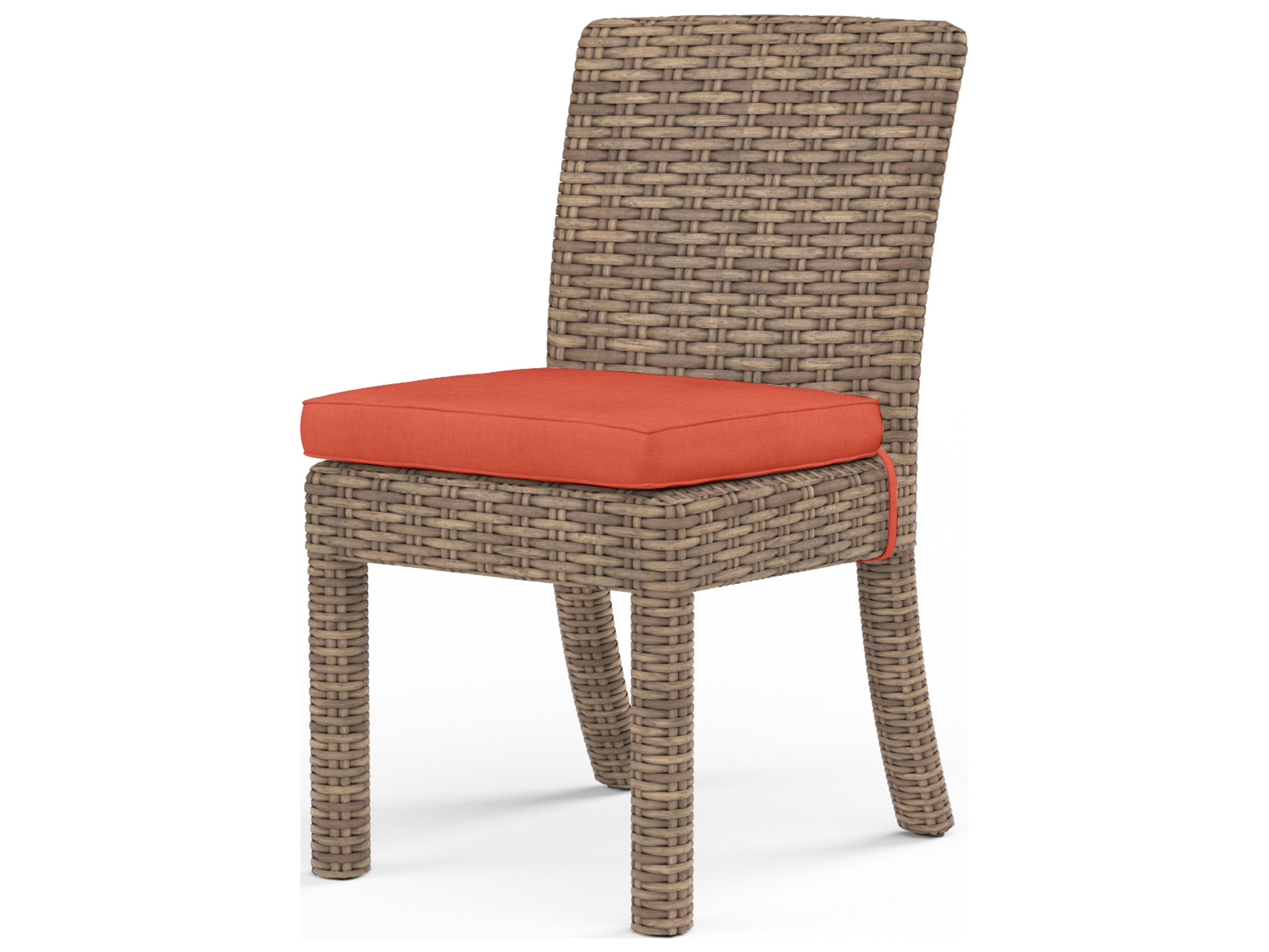Sunset West Havana Wicker Armless Patio Dining Chair