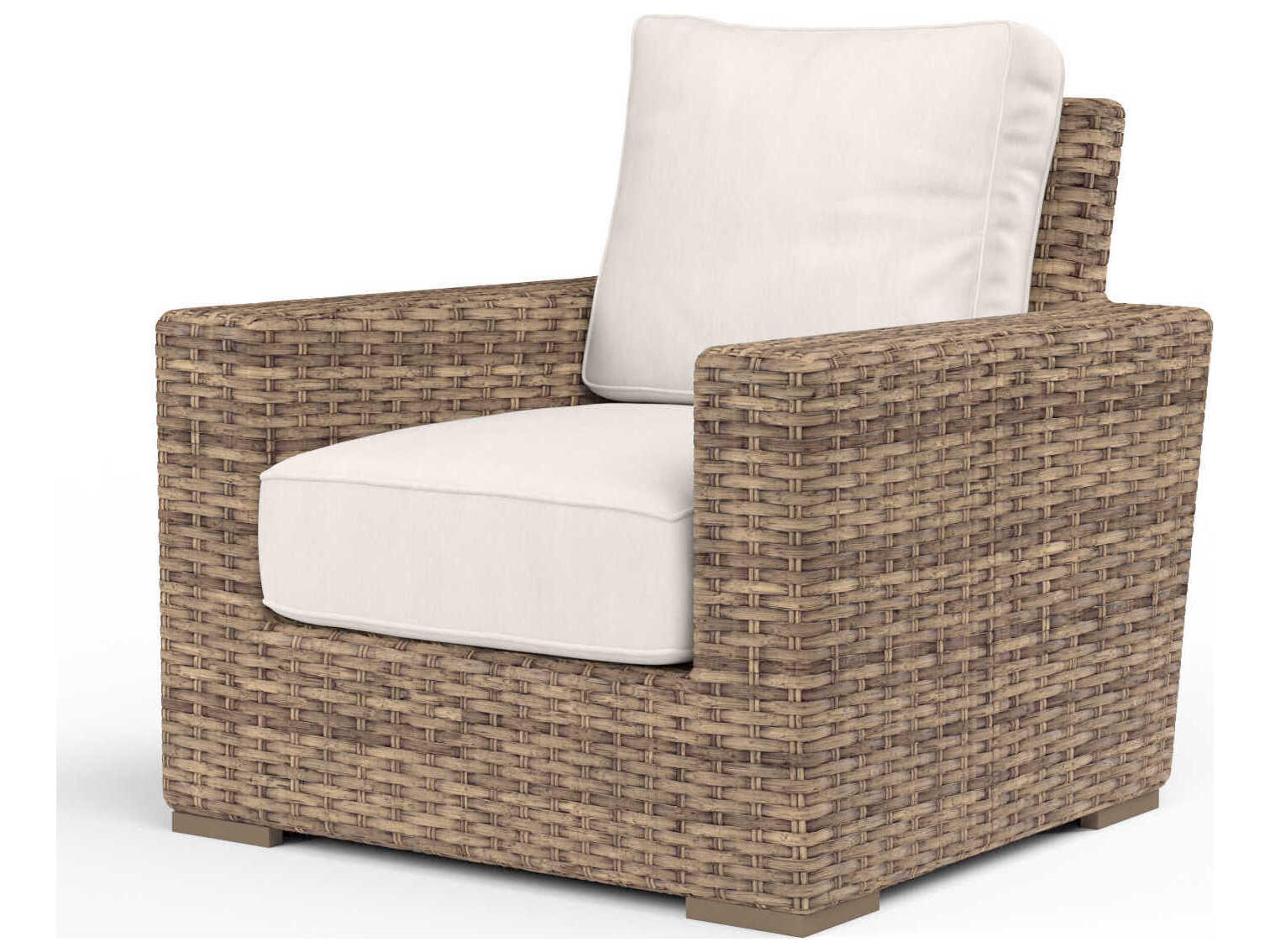 Havana Tobacco Wicker Cushion Lounge Chair