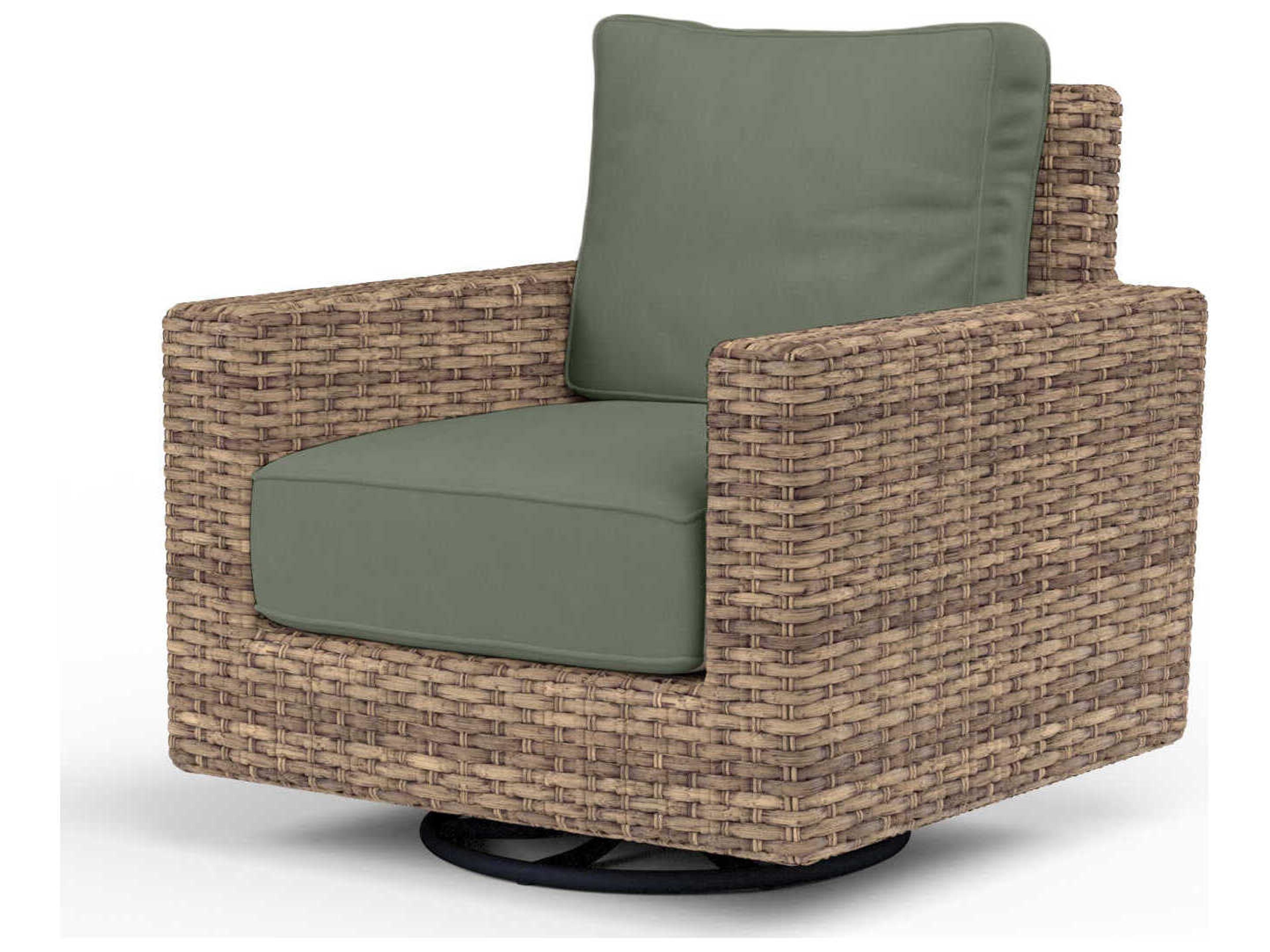 Havana Tobacco Wicker Cushion Lounge Chair