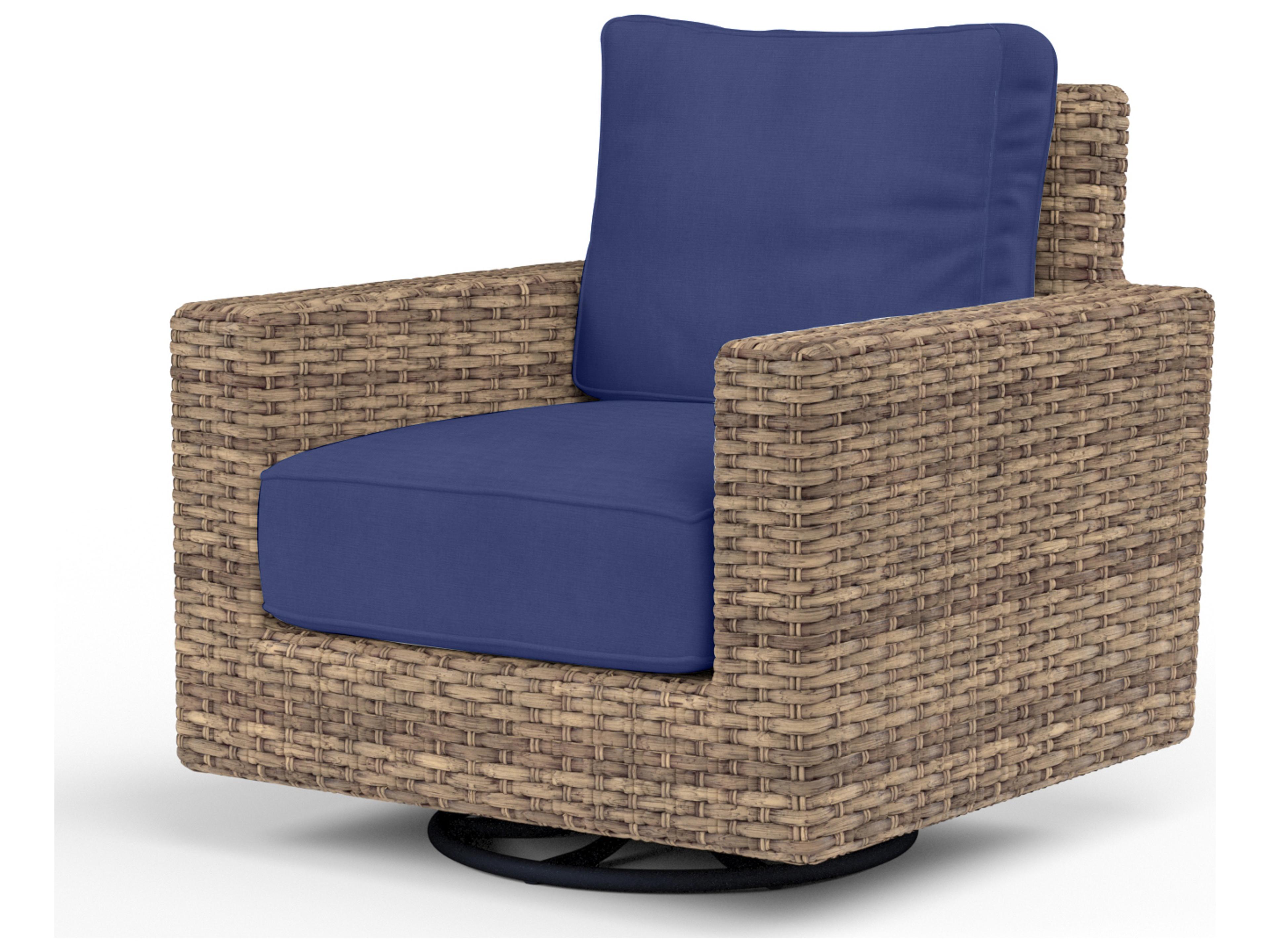Sunset West Havana Wicker Swivel Lounge Outdoor Patio Rocker